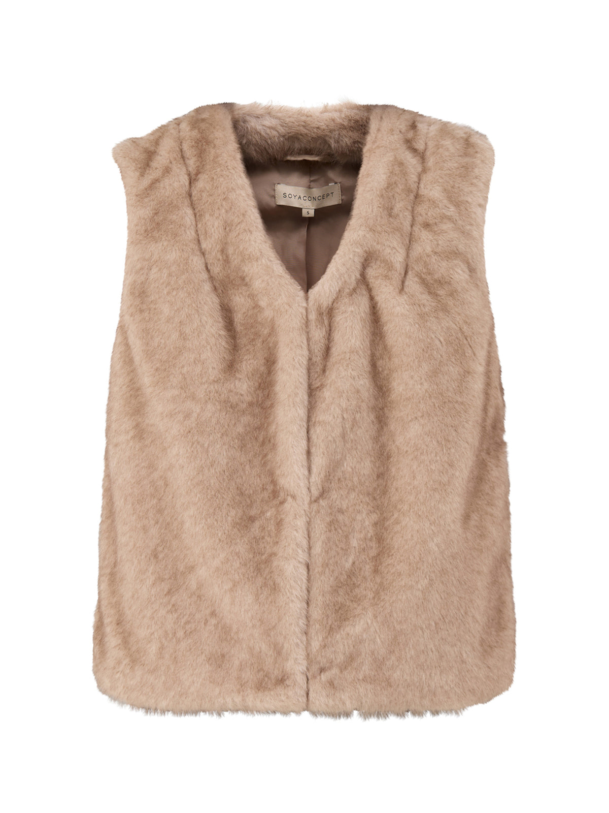 Haye 4 Faux Fur Gilet - Camel
