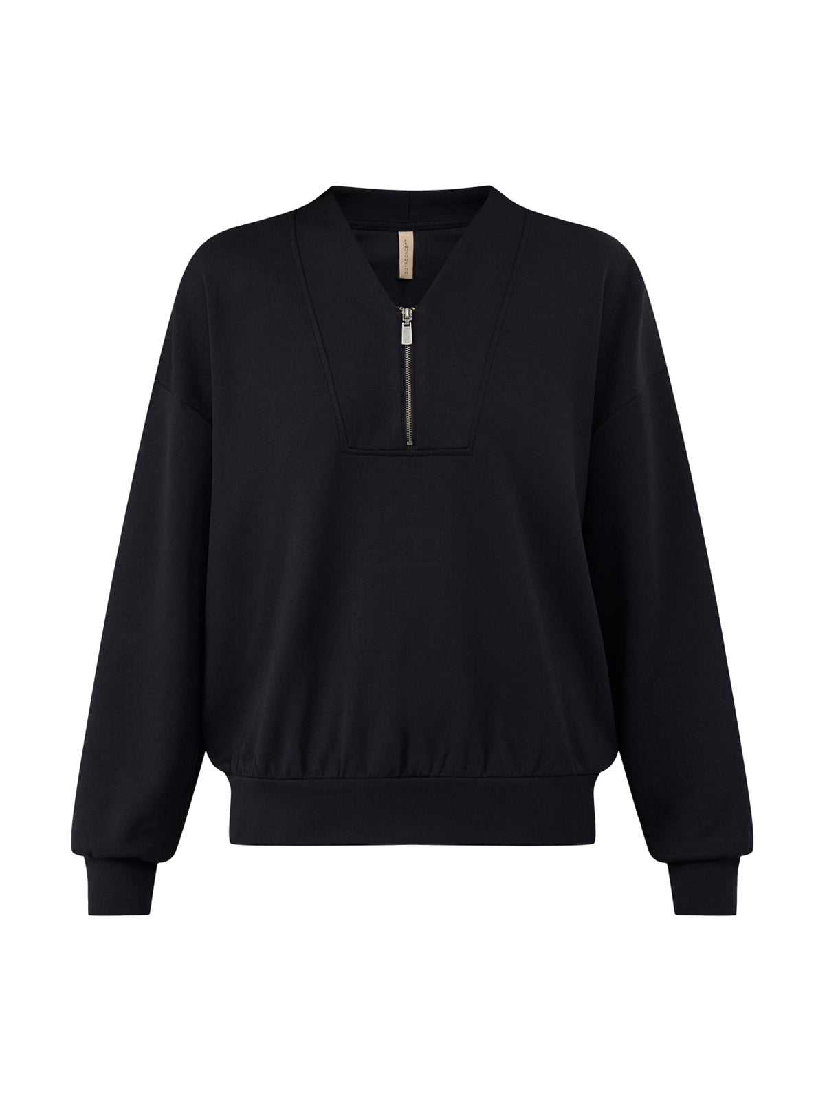 Banu Modal-Blend Quarter-Zip Sweatshirt Black