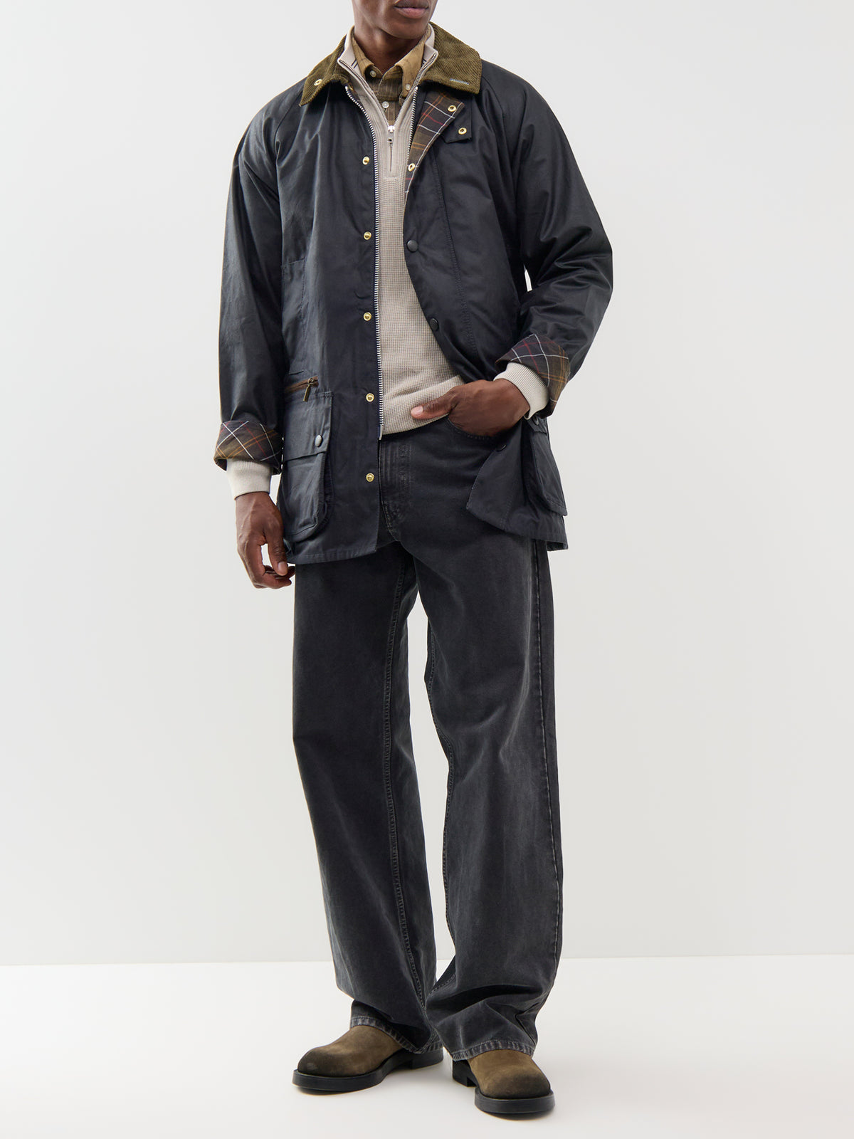 Barbour Icons Beaufort Wax Jacket Navy