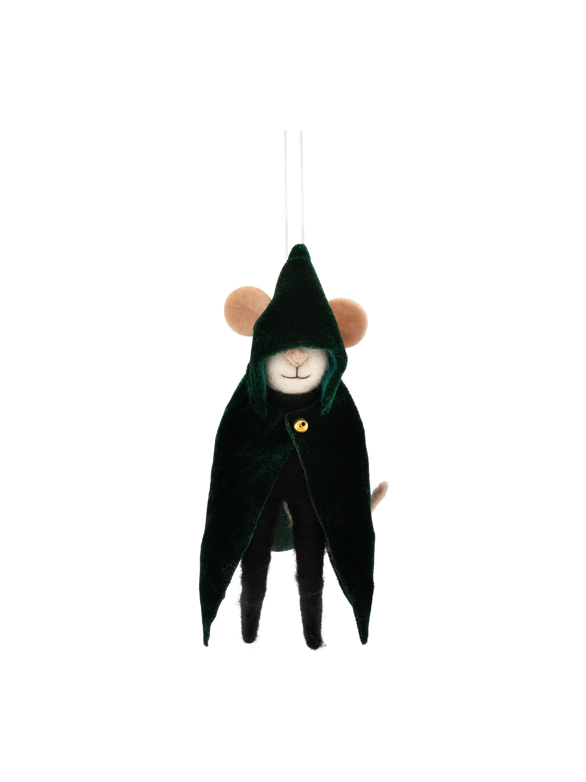 Cloaked Traitors Mouse Felt Christmas Decoration Black