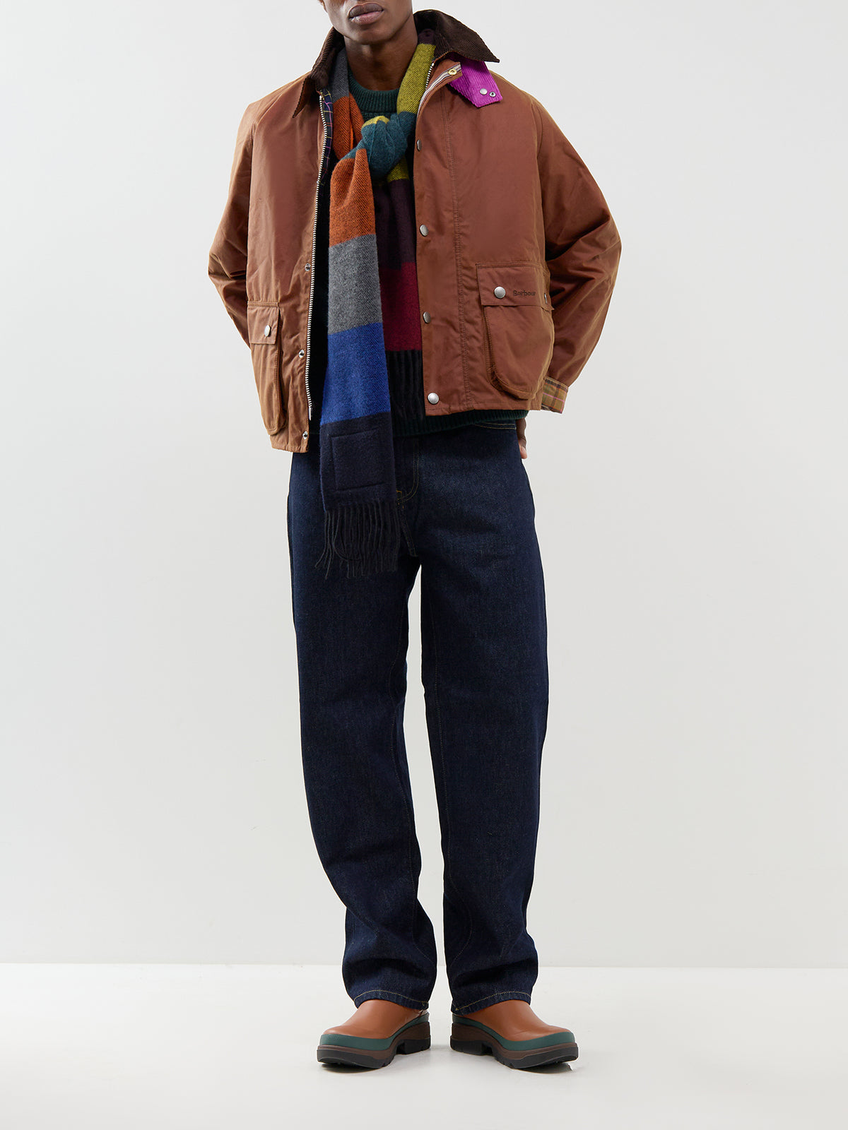 Barbour X Paul Smith Key Transport Wax Jacket