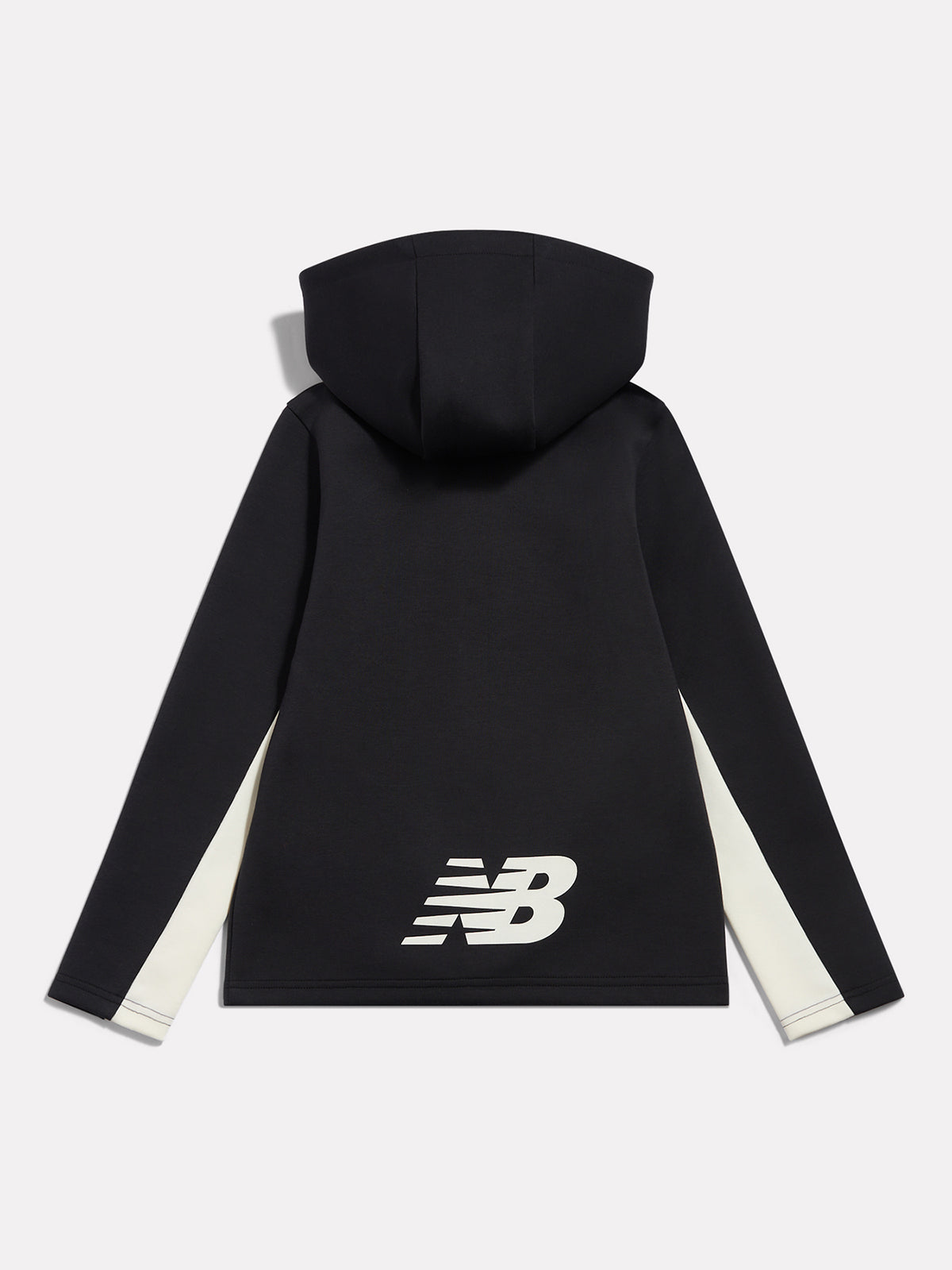 Boys' Panelled Cotton Full-Zip Hoodie - Caviar