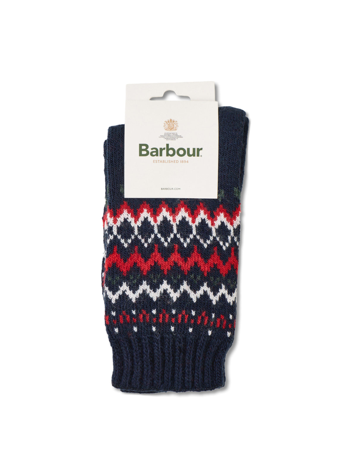 Kingsford Wool-Blend Festive Socks – Navy