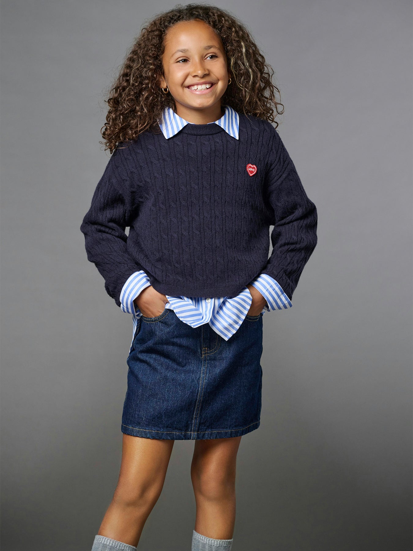 Kids' Stella Denim Skirt Blue
