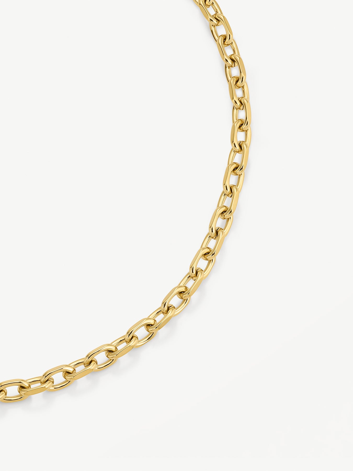 Cuban T Bar Chain Necklace Gold
