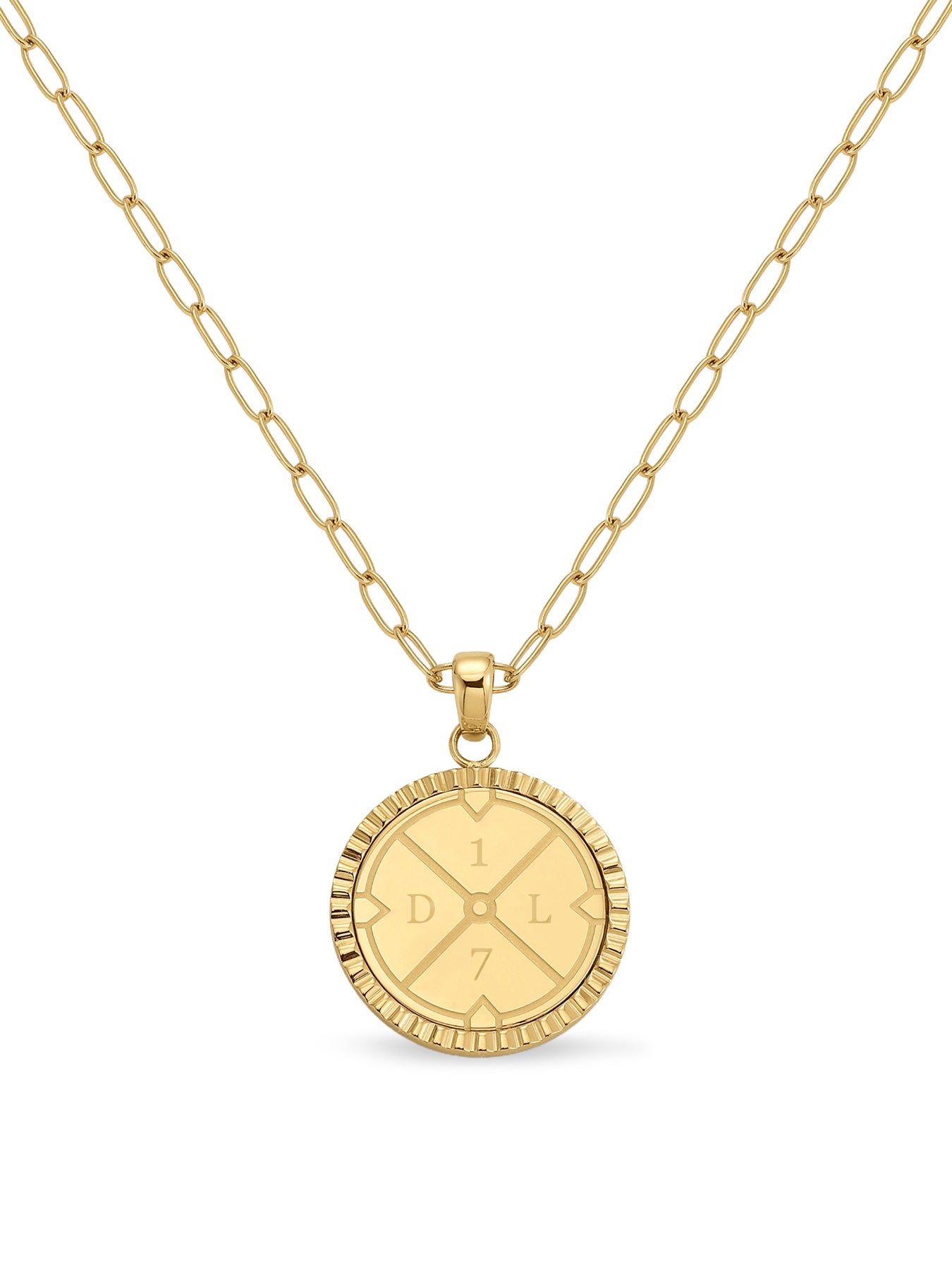 Compass Pendant Necklace Gold