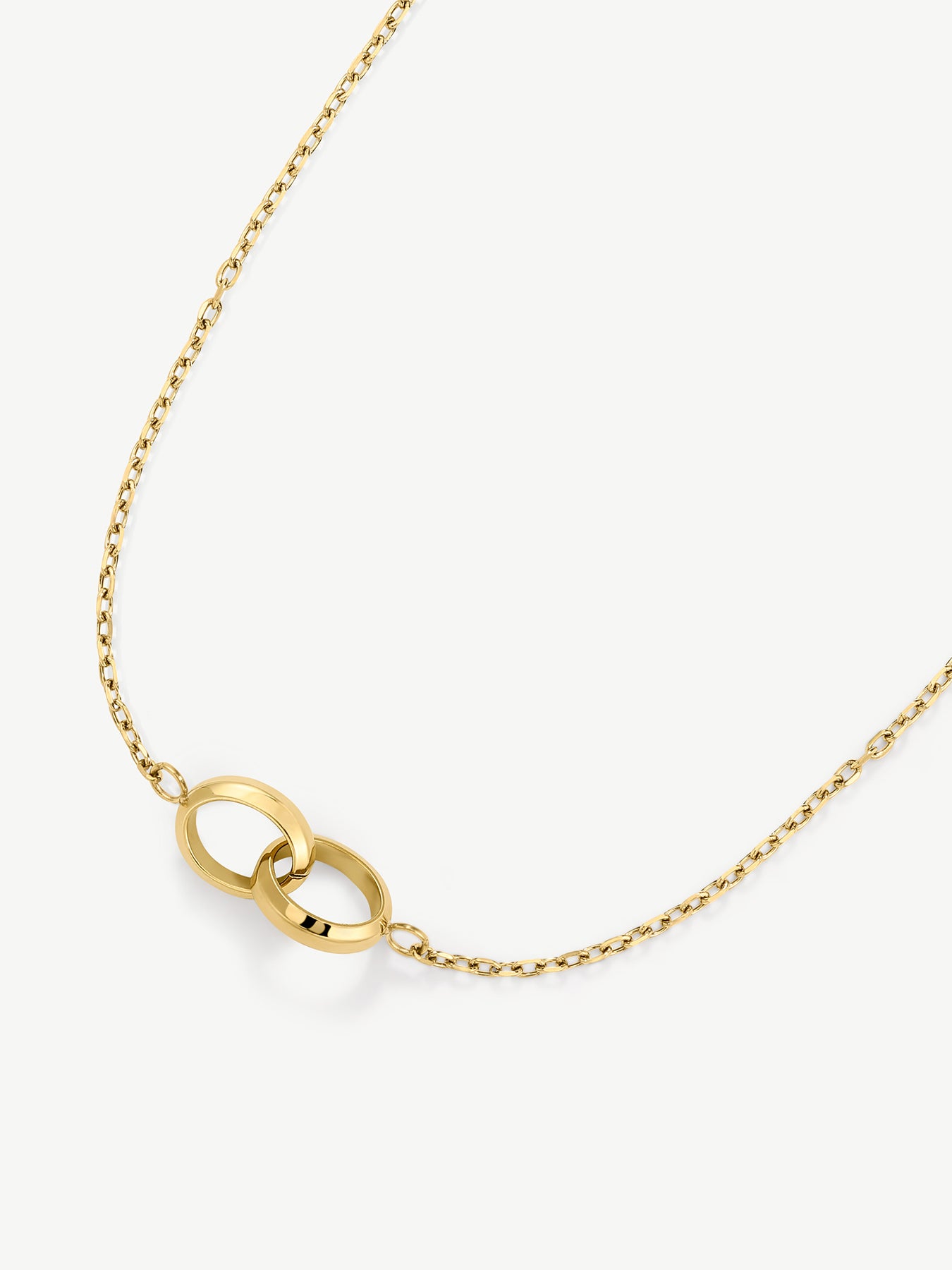 Linked Pendant Necklace Gold