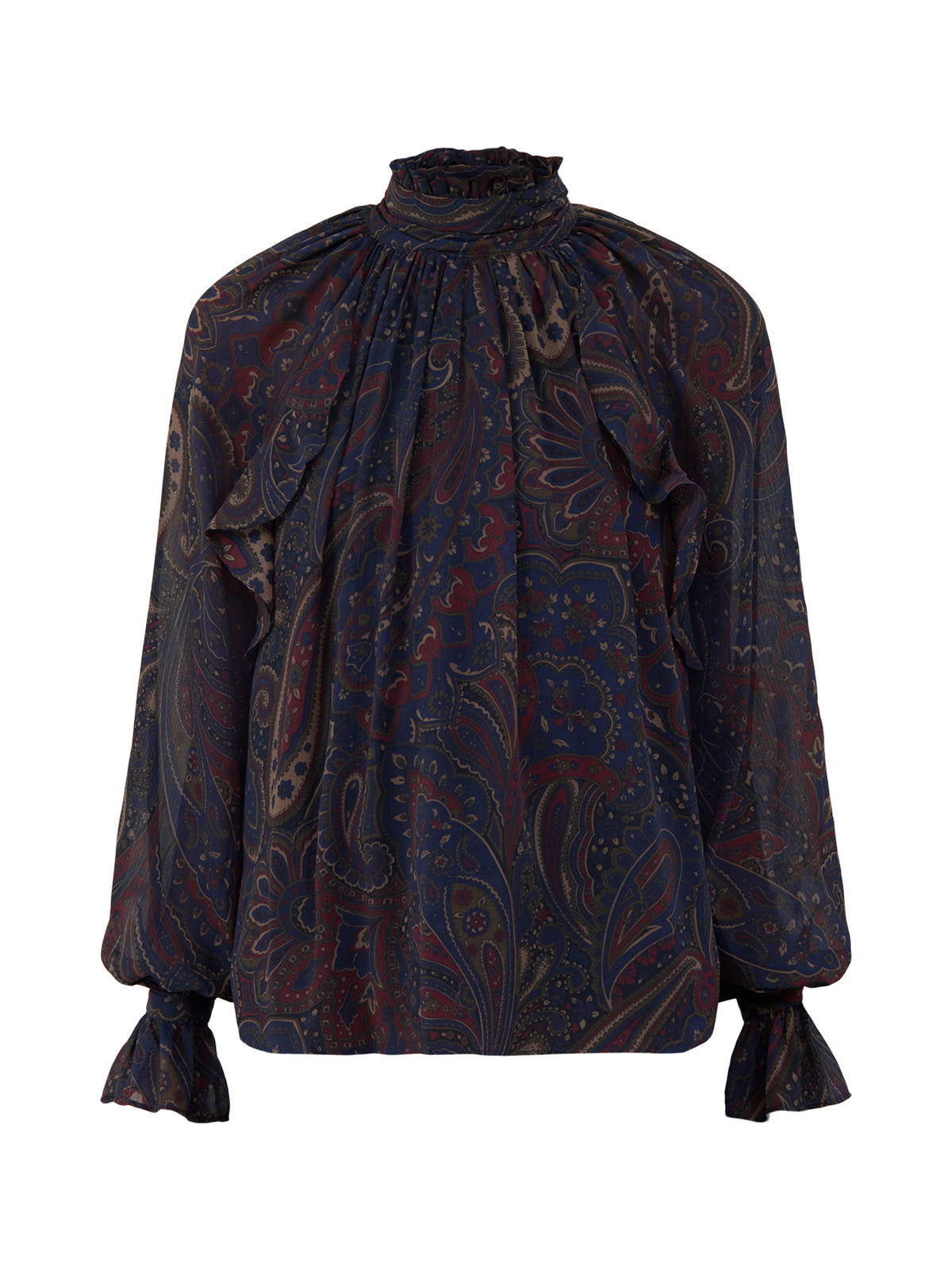Woven Blouse - Navy Multi