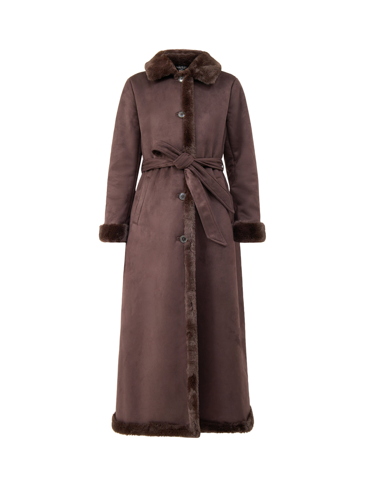 Shea Unlined Faux Fur Coat - Circuit Brown