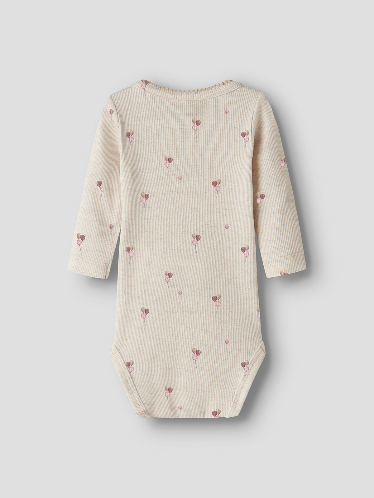 Baby Organic Cotton Blend Nabila Long-Sleeved Bodysuit - Peyote Melange