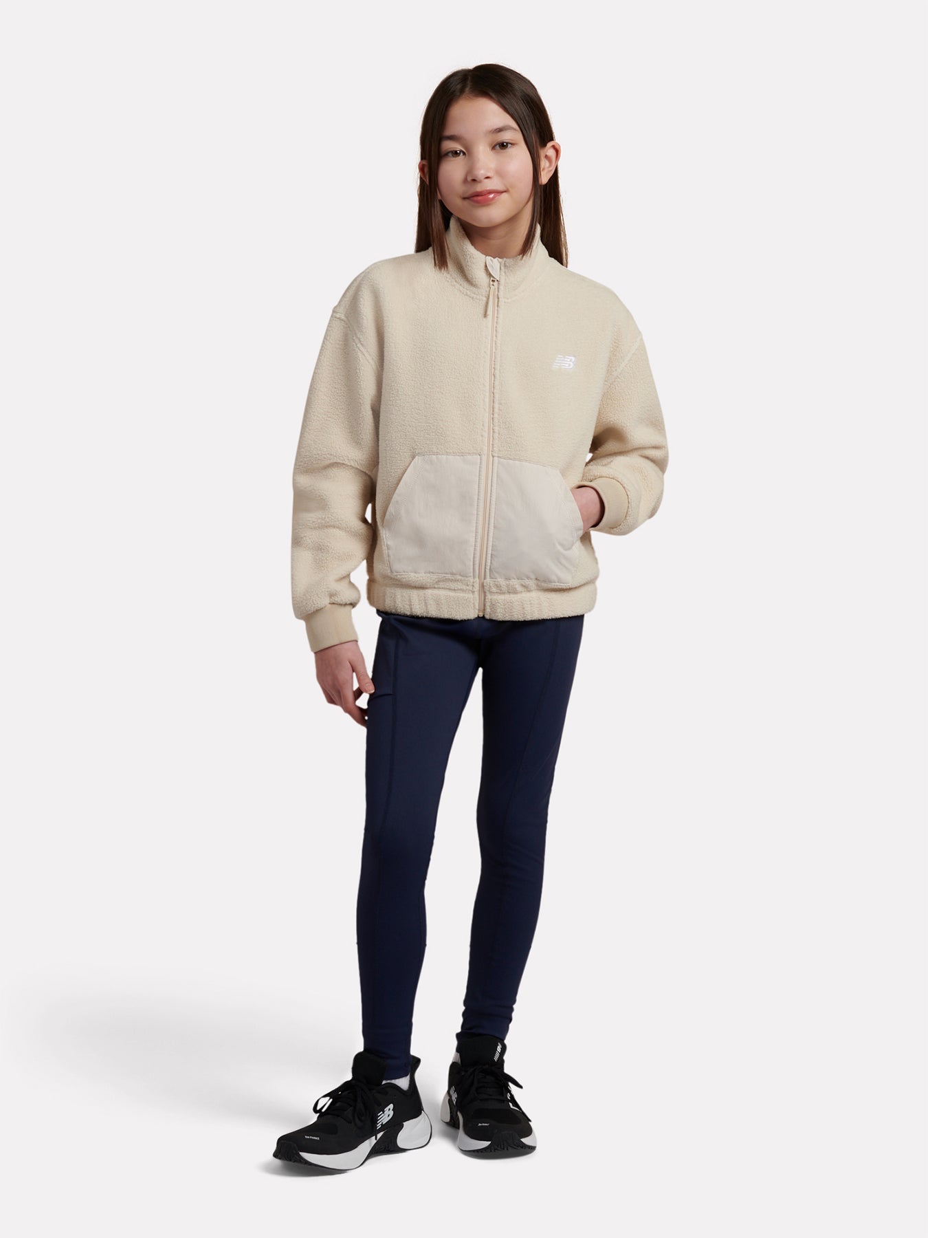 Borg Zip-Through Jacket - Bisque