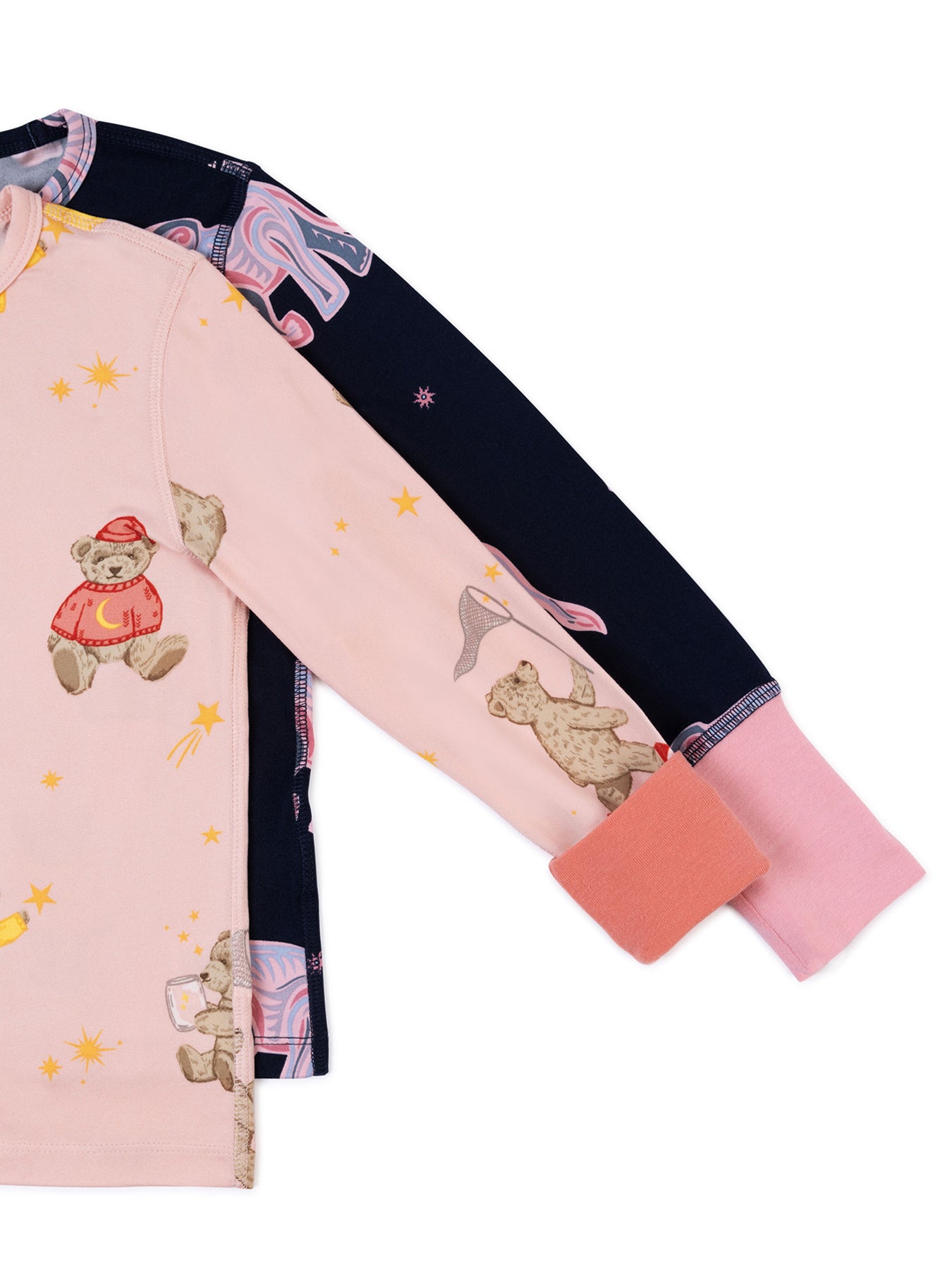Kids 2-Pack Elephant & Bear Long Pyjama Sets Multi