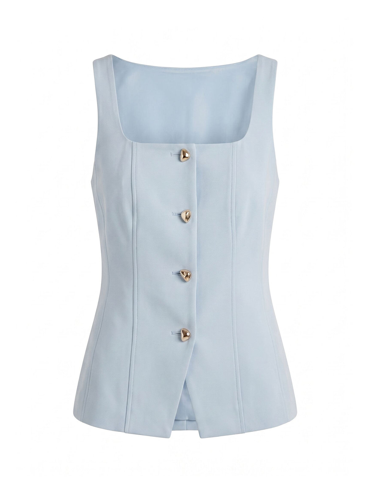 Lee Square Neck Waistcoat Blue