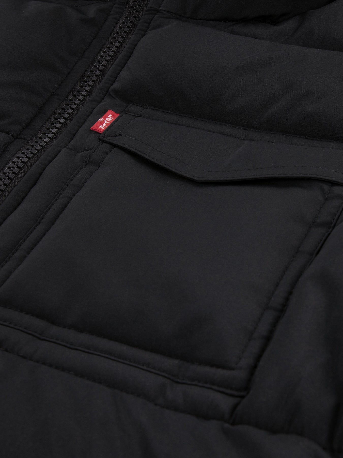 Boys Medium Weight Puffer Jacket Black