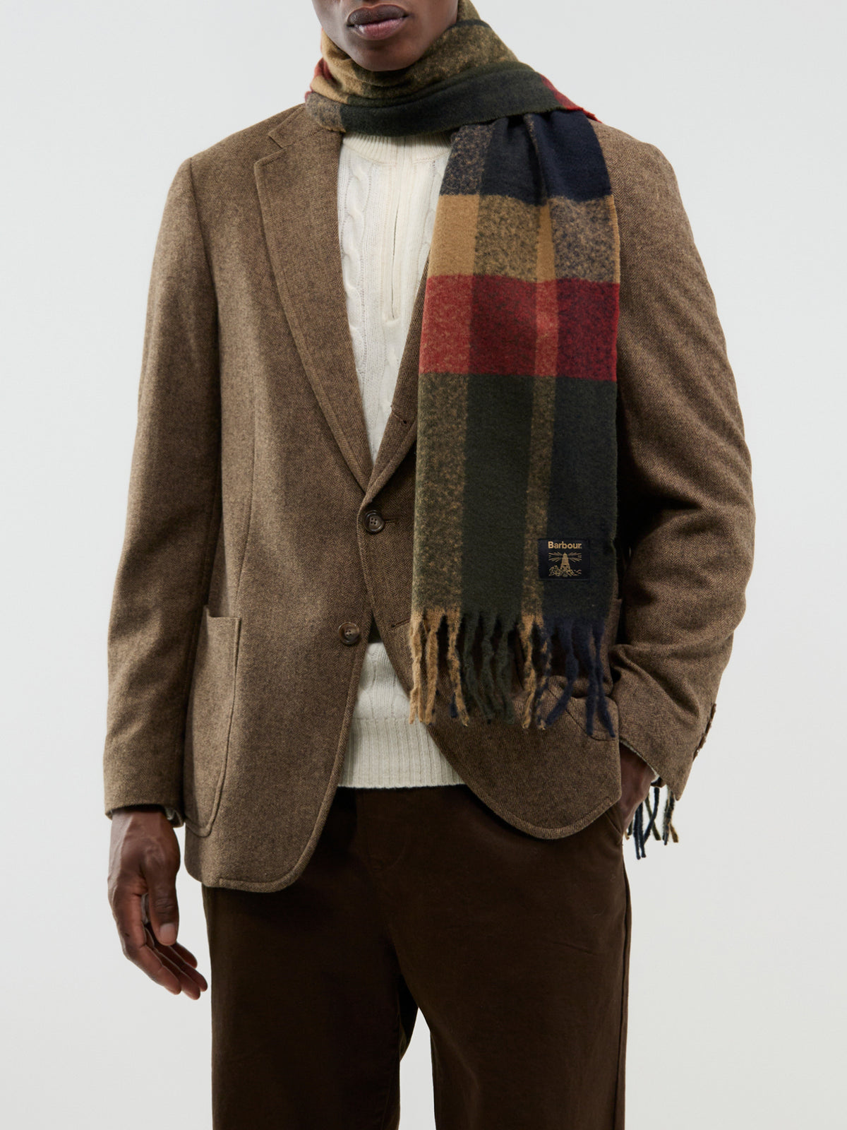 Westerdale Scarf - Sage / Sandstone