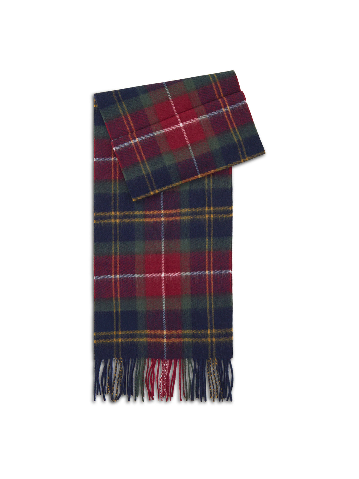 Lambswool & Cashmere Tartan Scarf - Winterberry Tartan