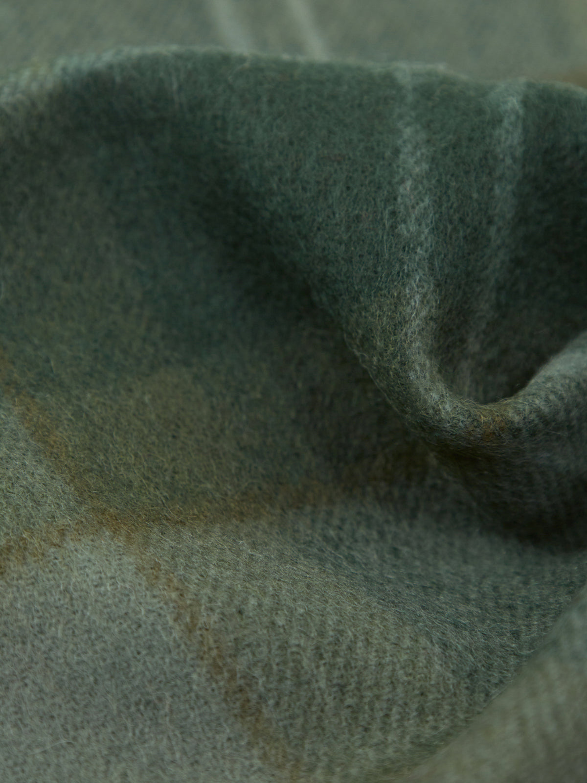 Wool & Cashmere Mineral Tartan Scarf - Pine Glen