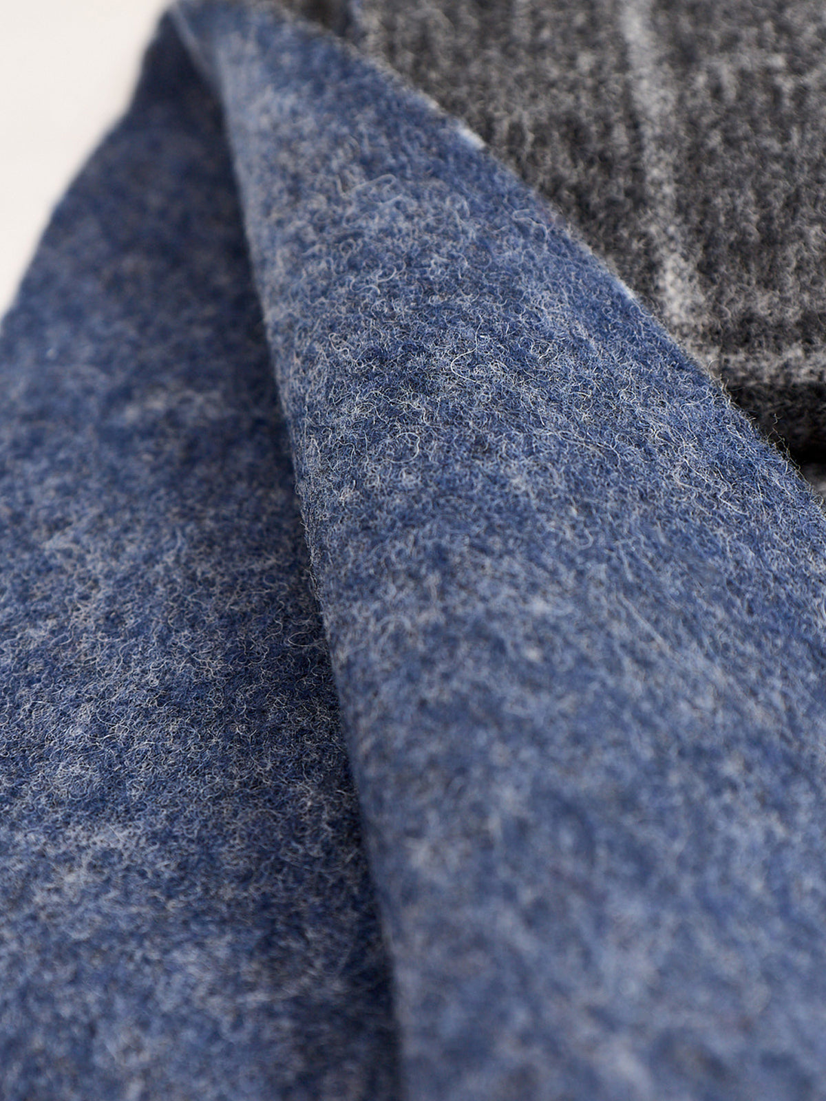 Wool Marsden Reversible Scarf - Grey / Navy