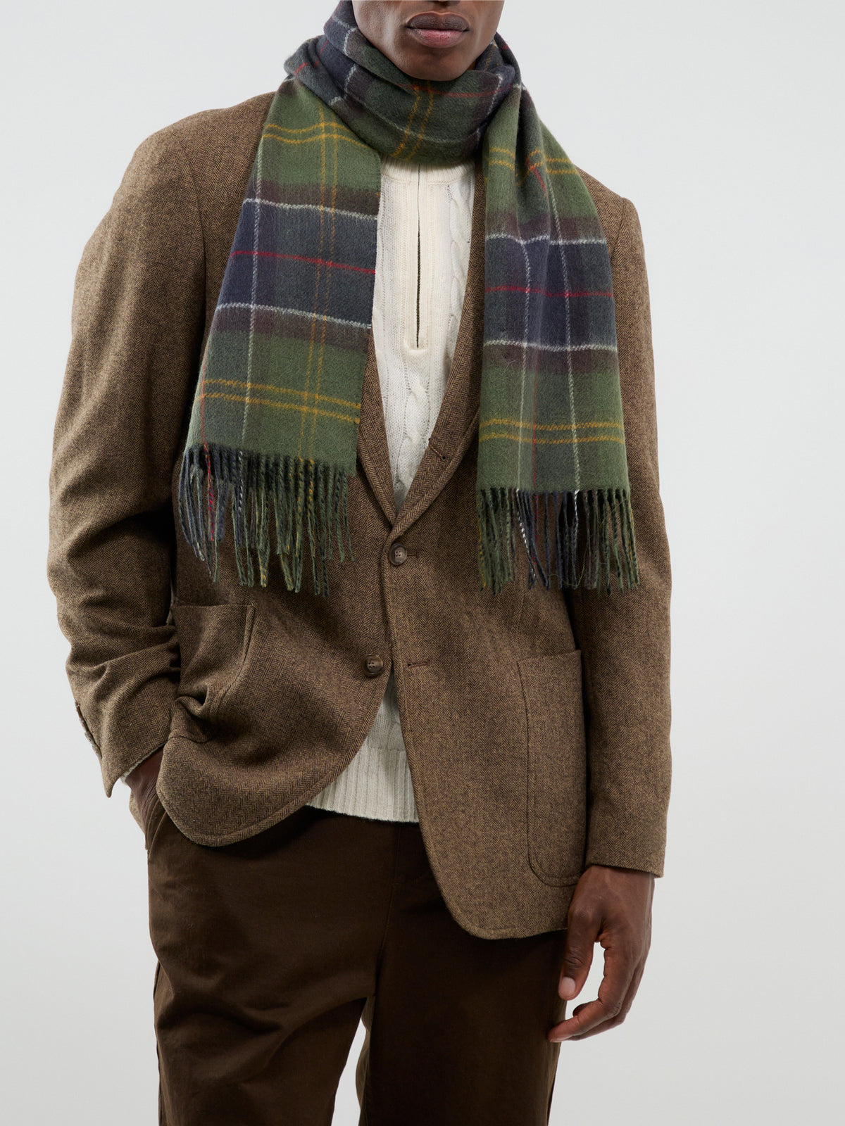Wool Dramside Reversible Scarf - Classic Tartan