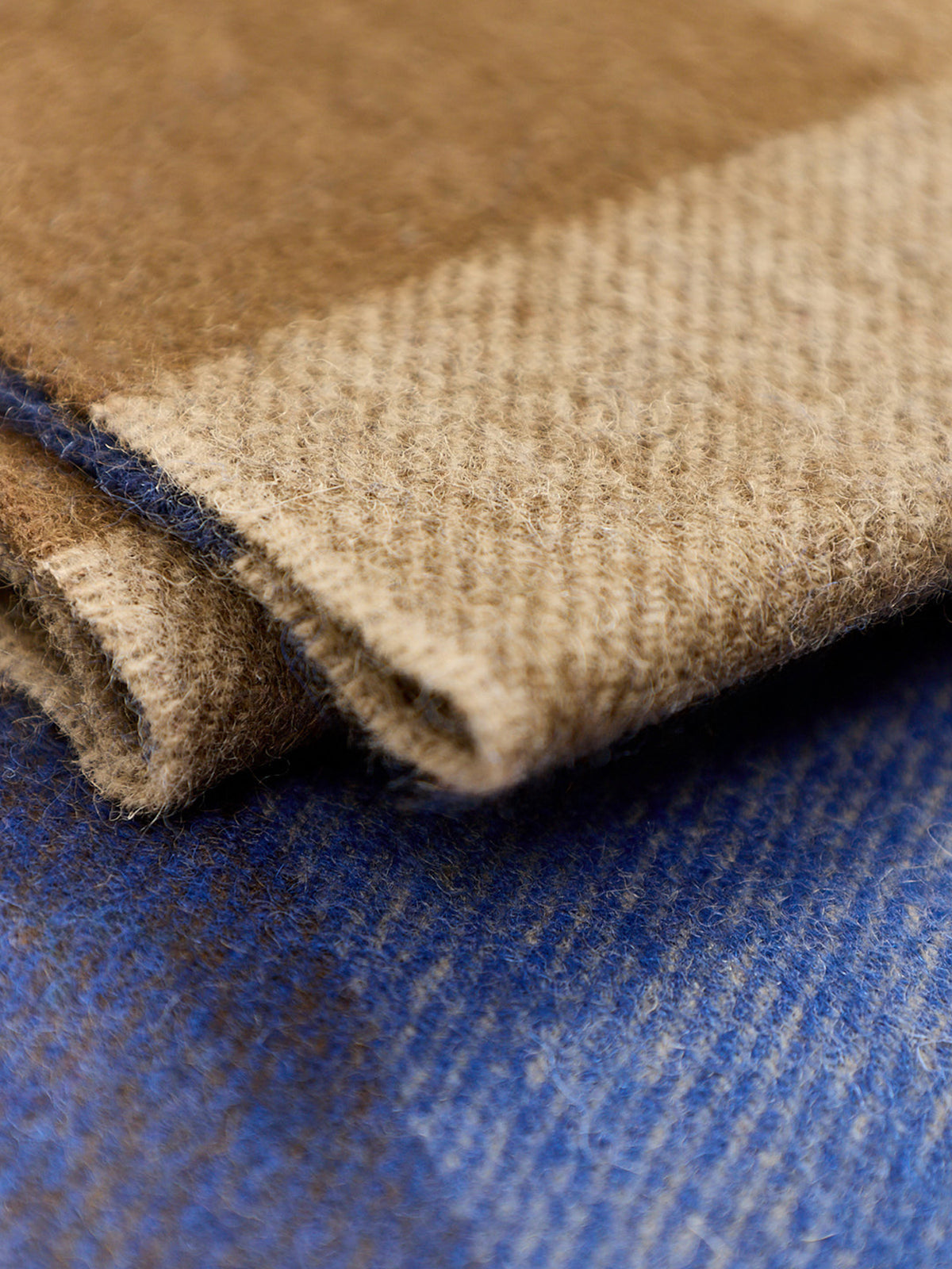 Lambswool Tattersall Scarf - Navy Mix