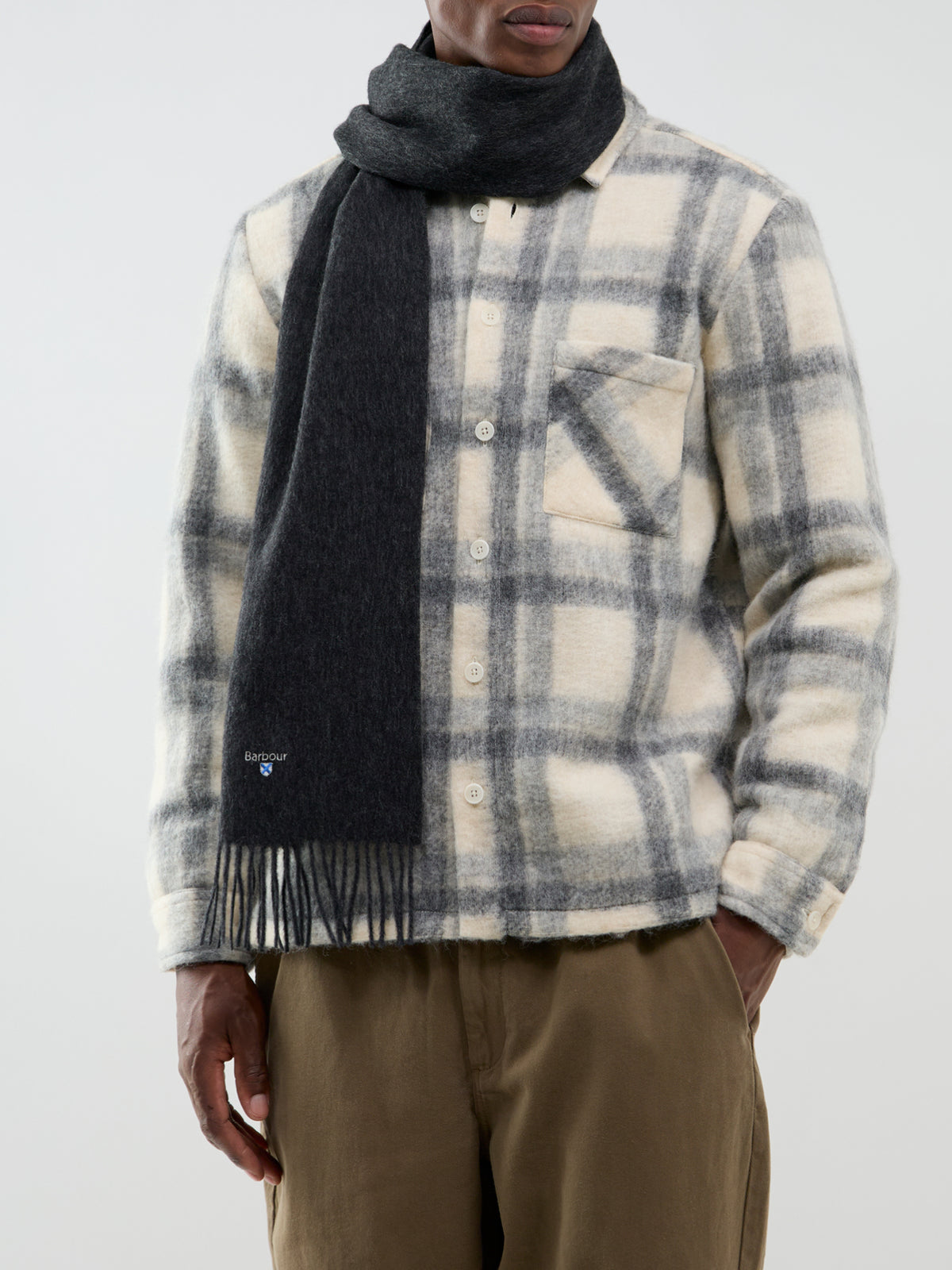 Lambswool Scarf - Charcoal