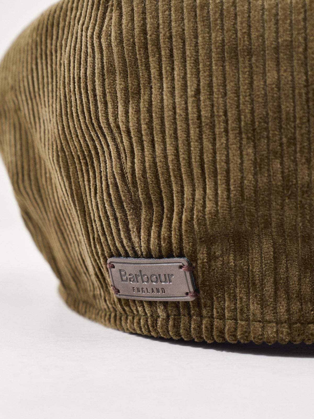 Cotton Corduroy Westdale Baker Boy Cap - Olive