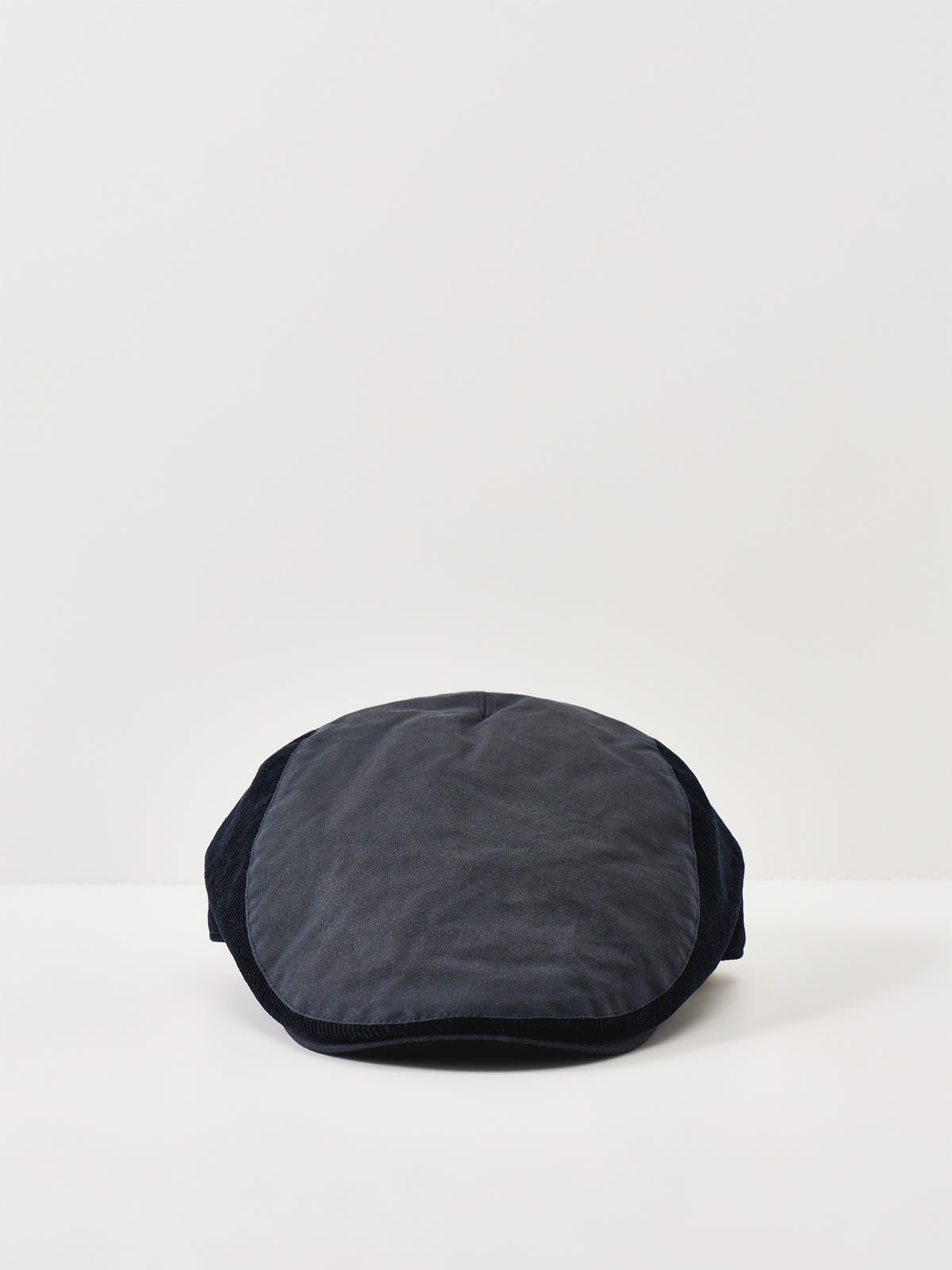 Waxed Cotton Ashby Flat Cap - Navy
