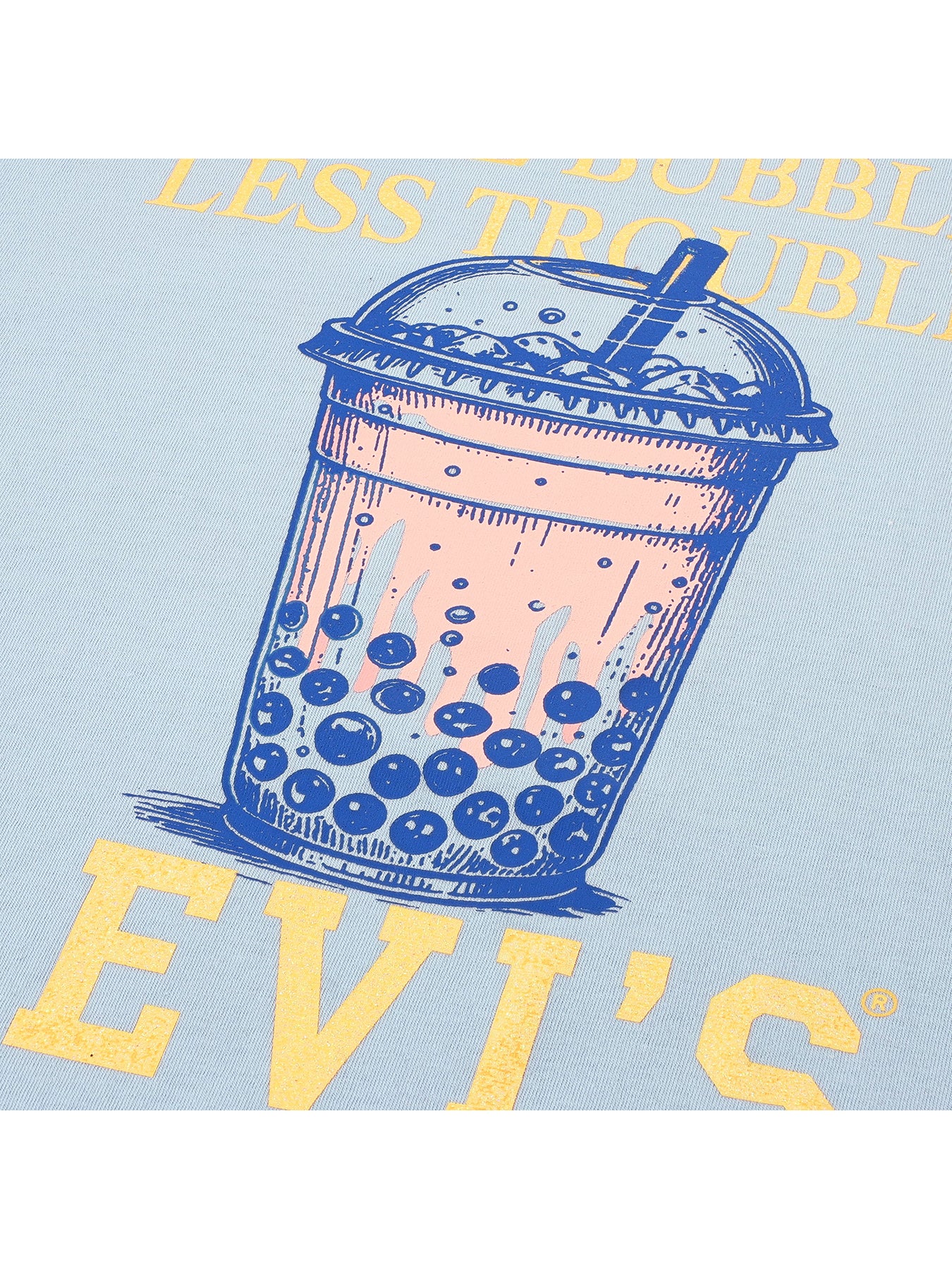 Boba Oversized Cotton-Blend T-Shirt Blue