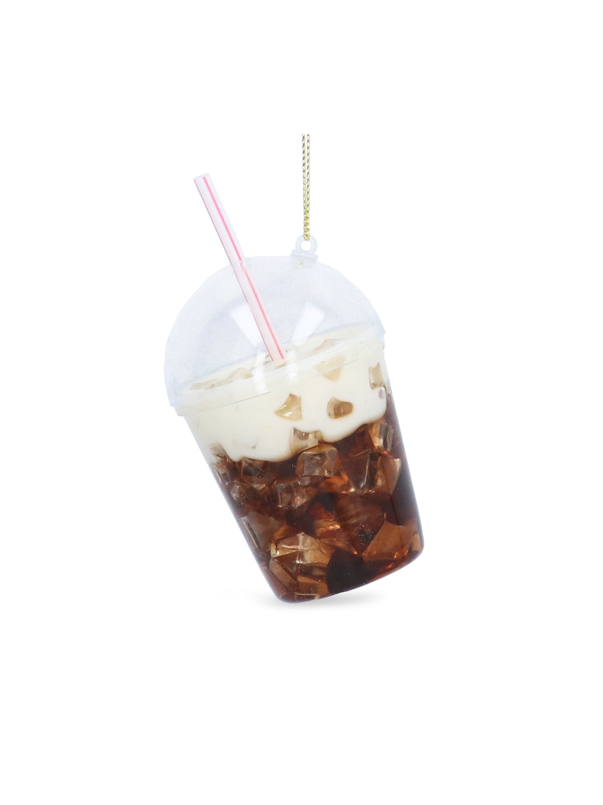 Iced Coffee Glass Christmas Hanging Decoration 12cm