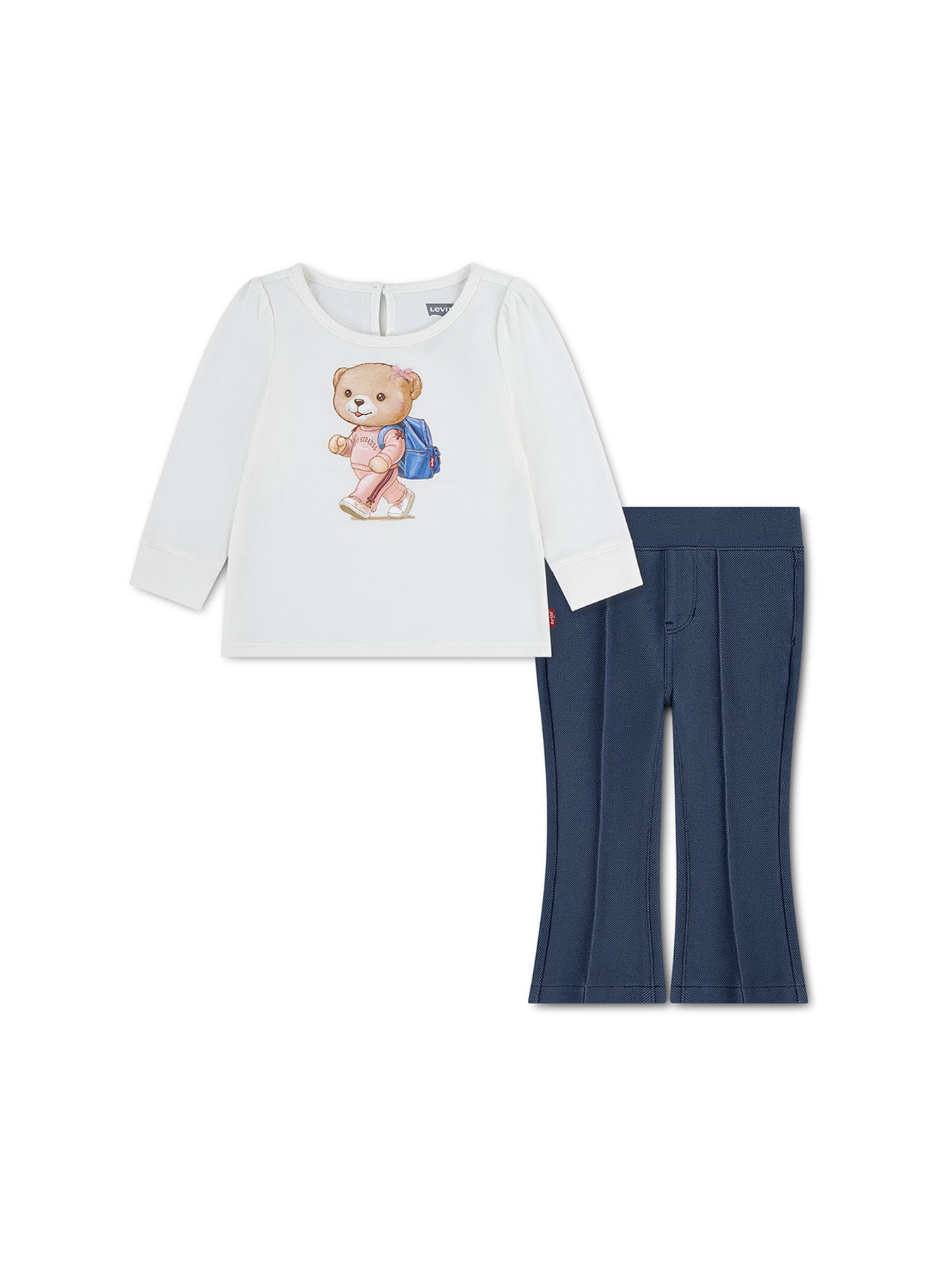 Baby Levi's Graphic Long Sleeve Top And Knit Bottom Set