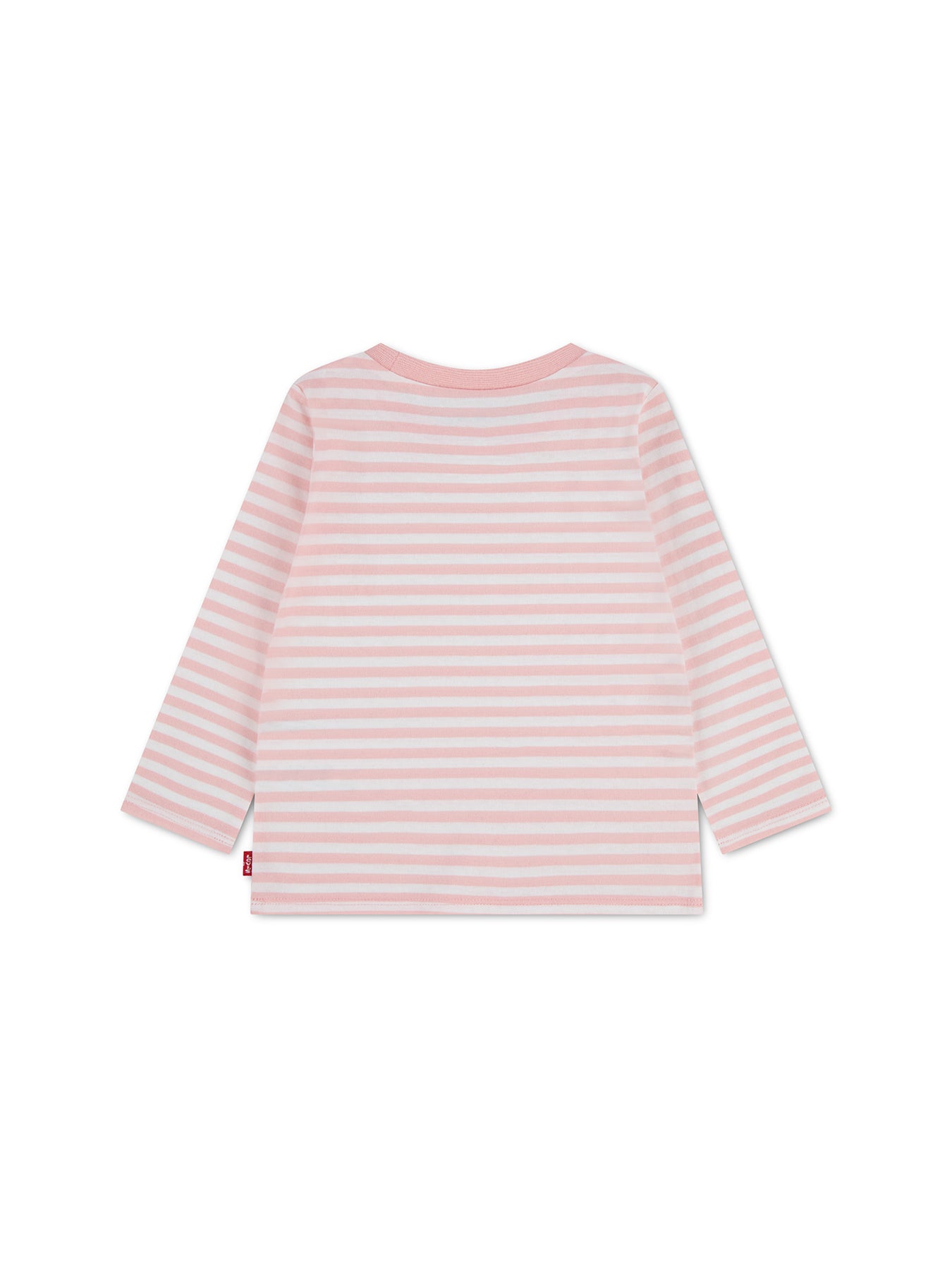 Baby Levi's Striped Long Sleeve T-Shirt Pink