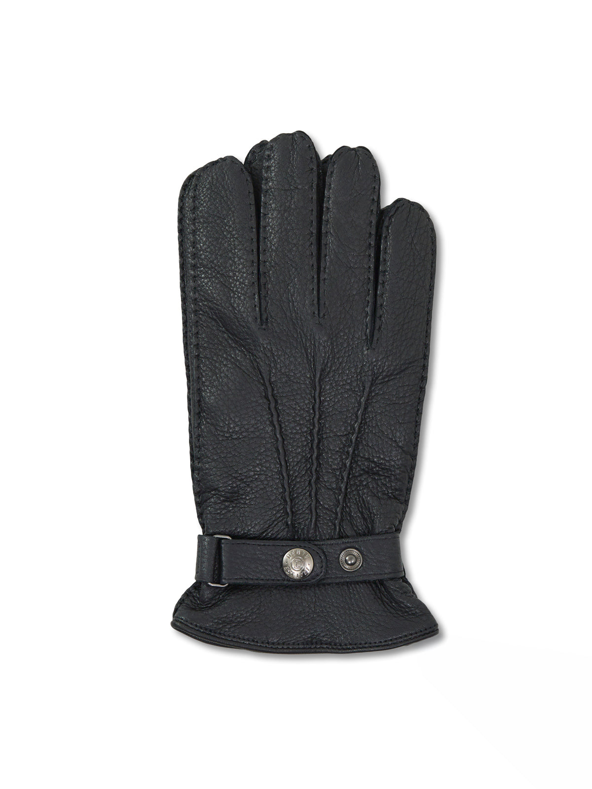 Deerskin Leather Whitchurch Gloves With Wool & Cashmere Lining - Black