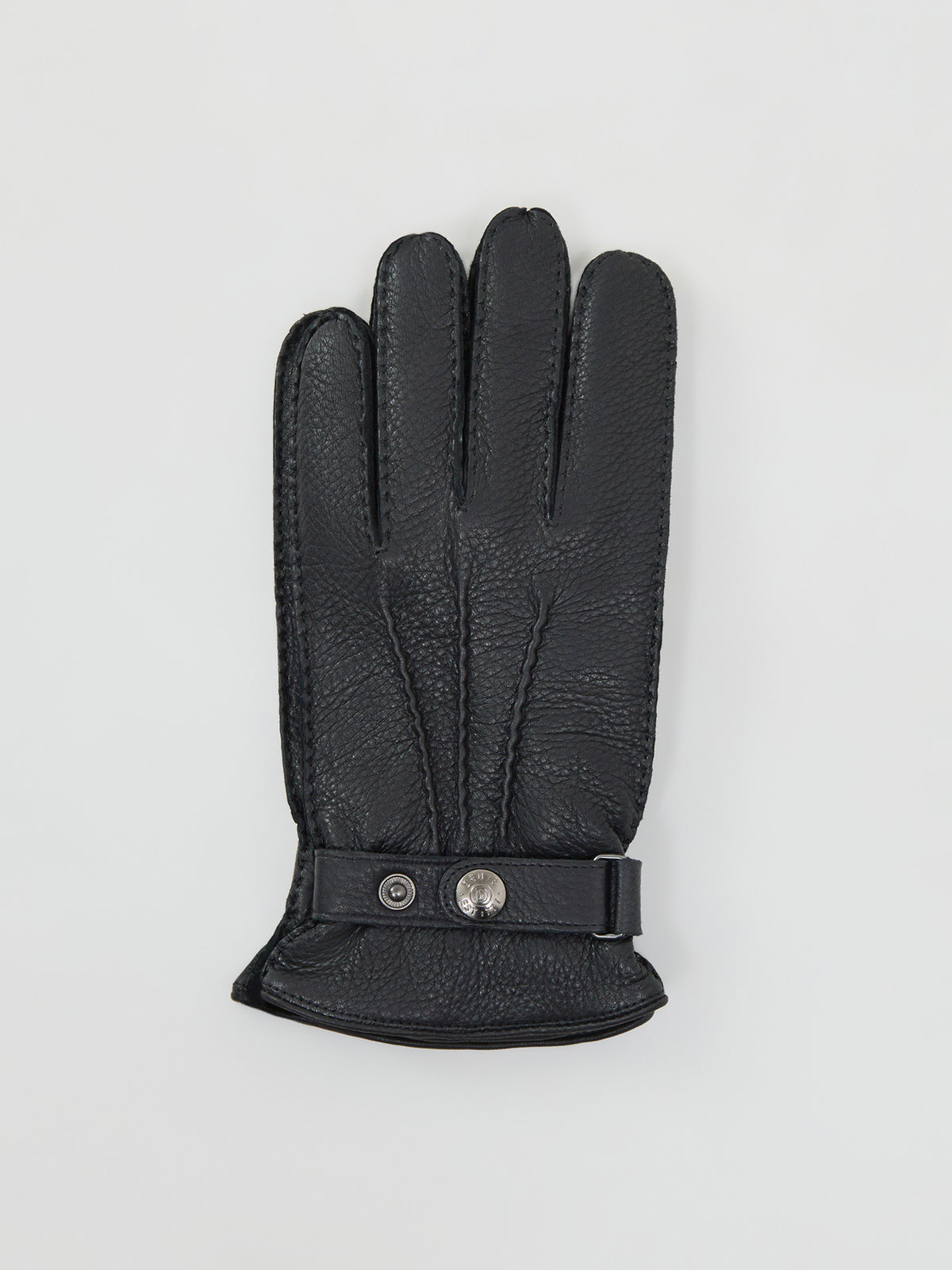 Deerskin Leather Whitchurch Gloves With Wool & Cashmere Lining - Black