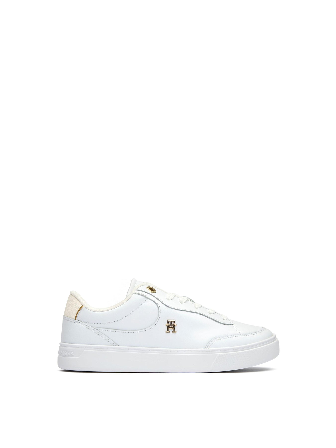Essential Chic Court Leather Trainers White