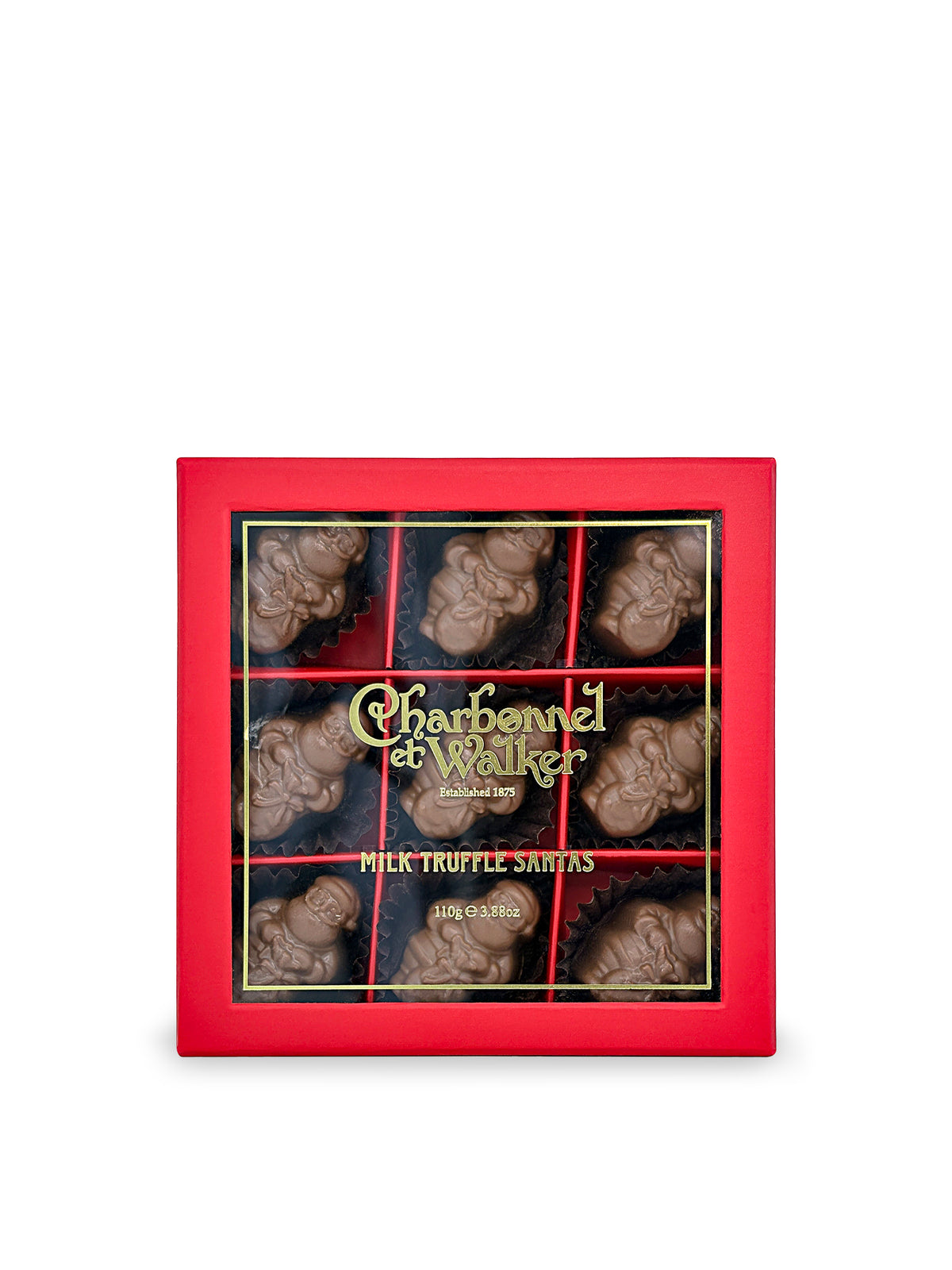 9-Piece Novelty Milk Chocolate Santas 110g