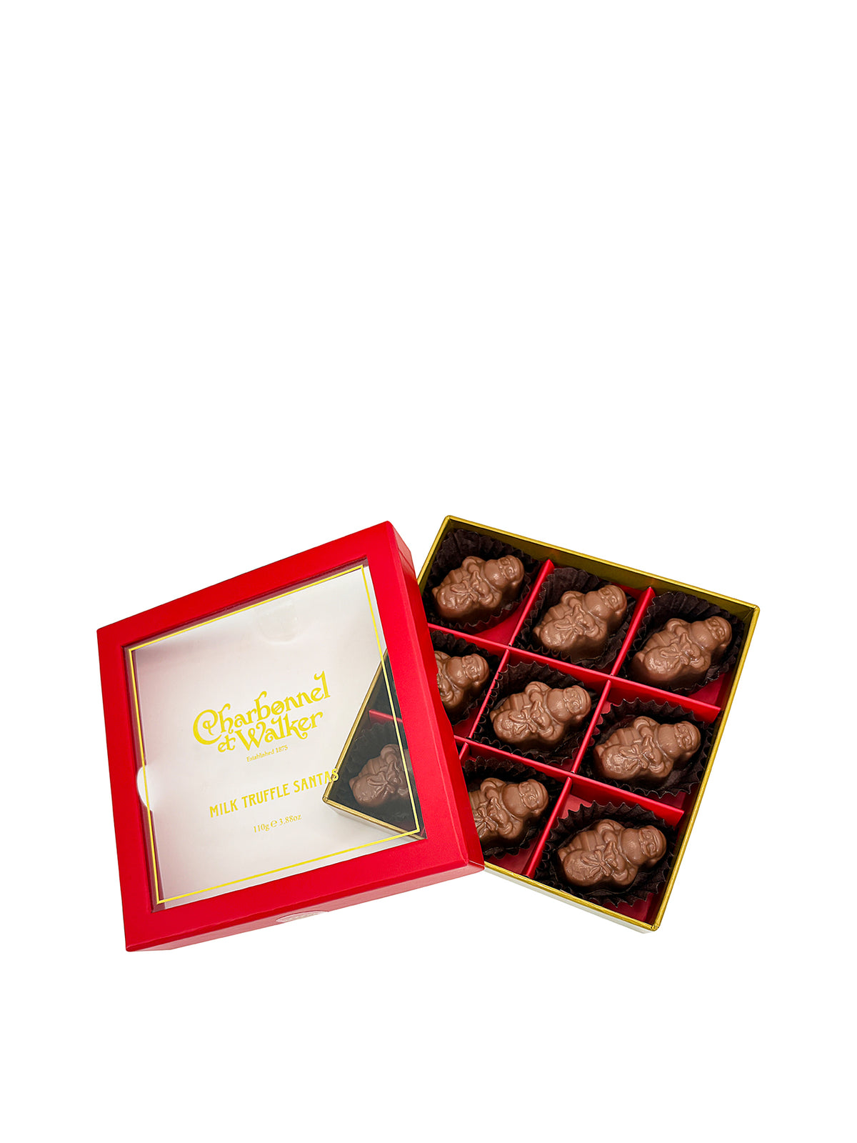 9-Piece Novelty Milk Chocolate Santas 110g