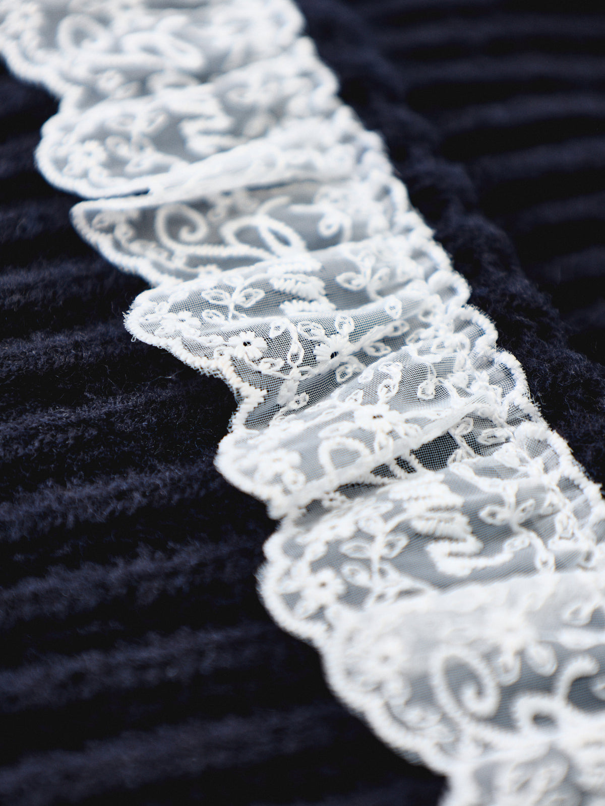 Compact Wool Lace Beanie