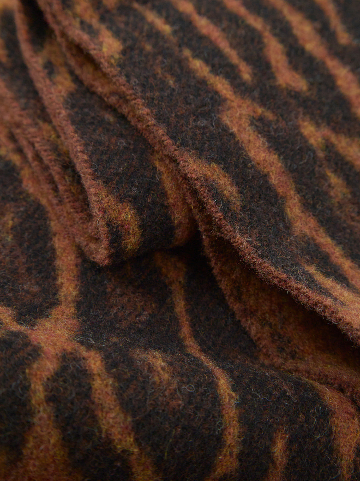 Wool Compact Leopard Scarf