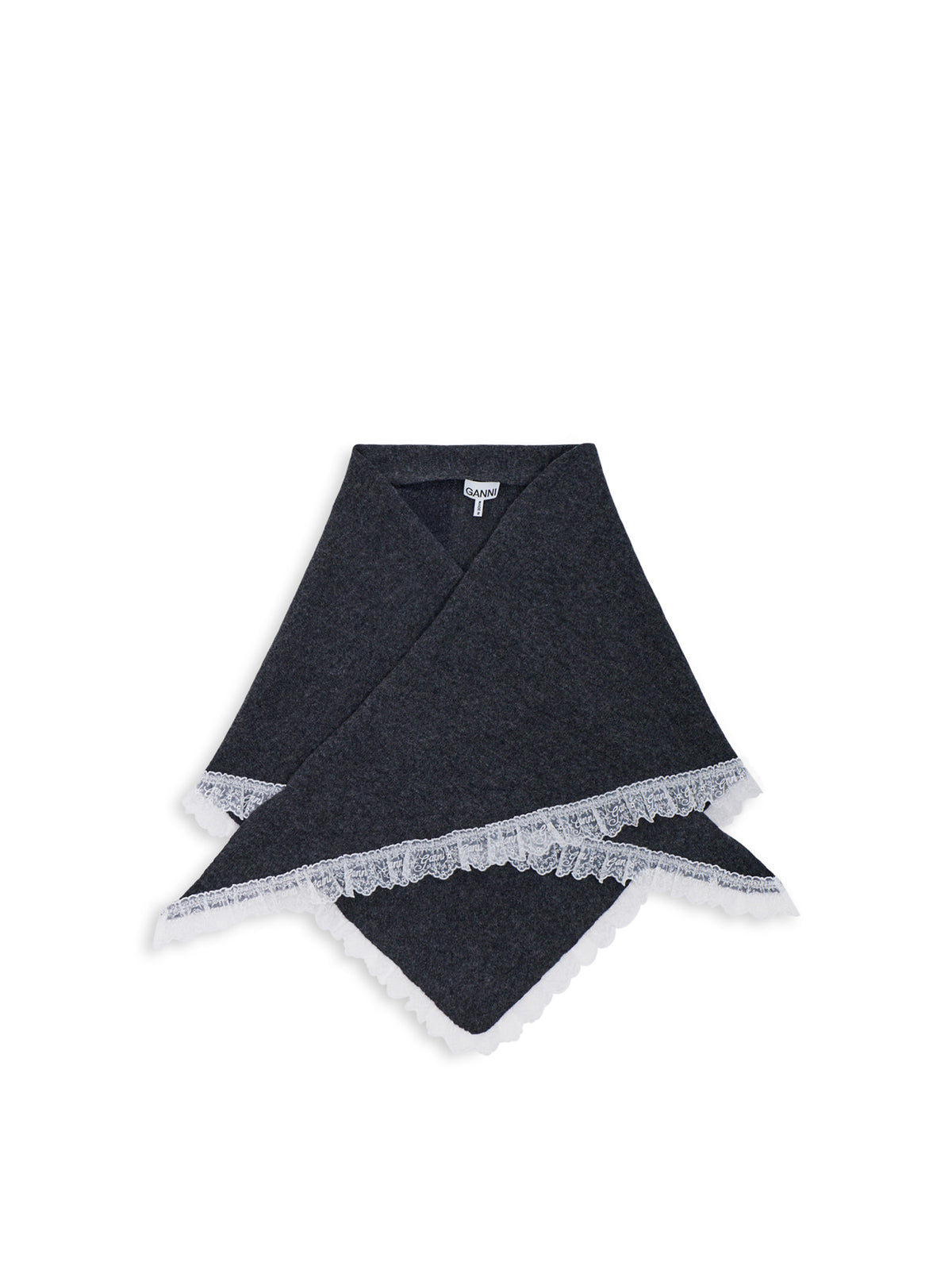 Wool Lace Triangular Scarf