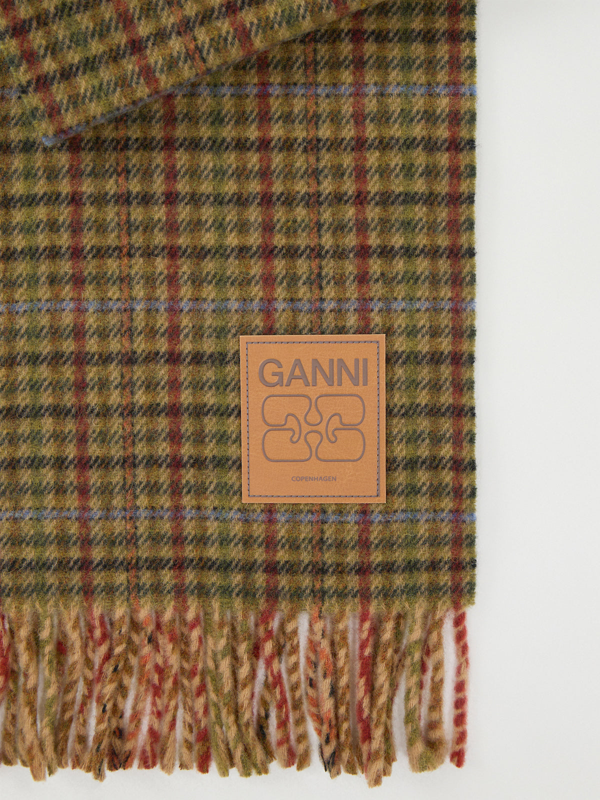 Wool Compact Mini Check Scarf
