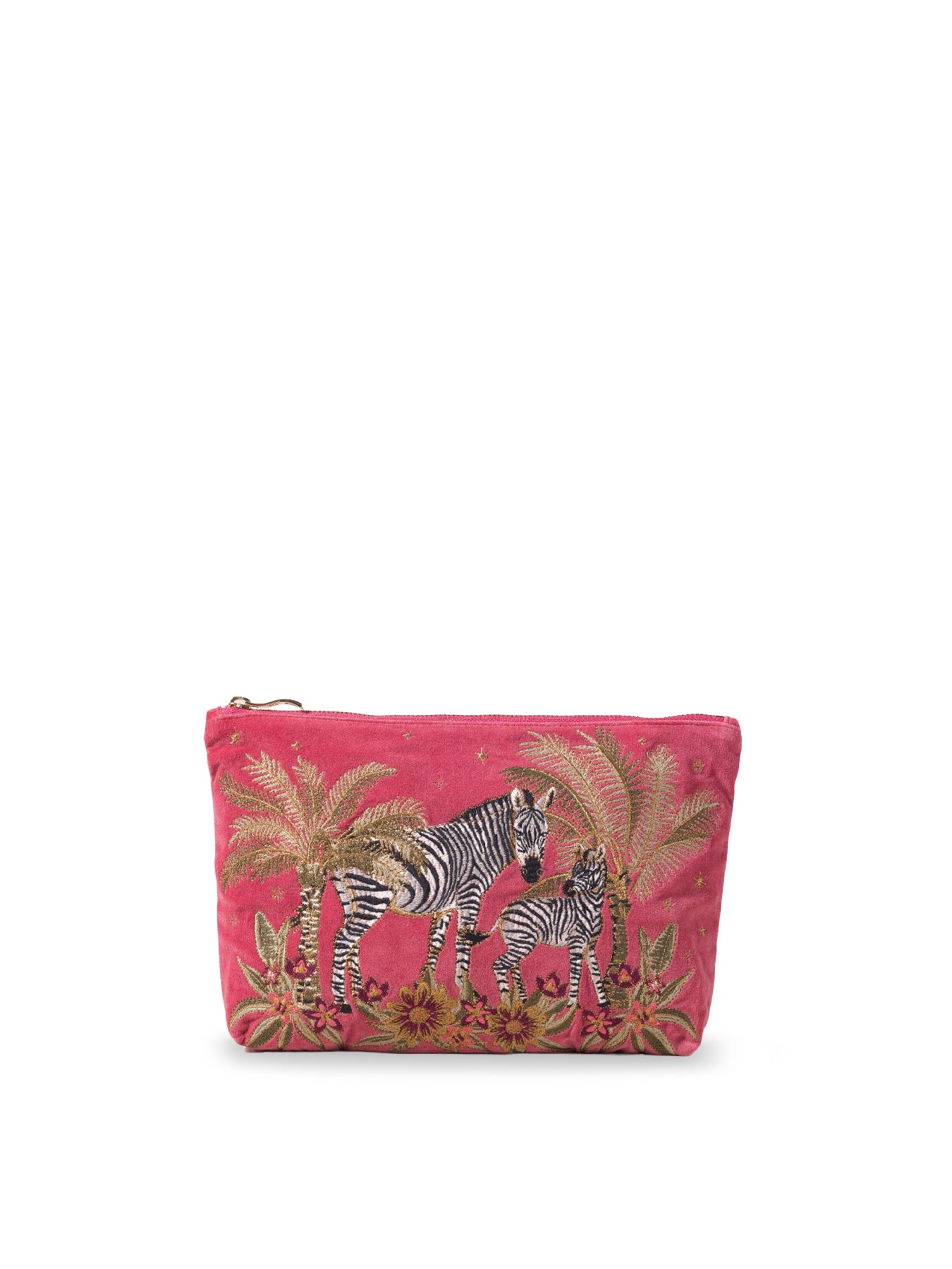 Botanical Zebra Everyday Pouch Pink