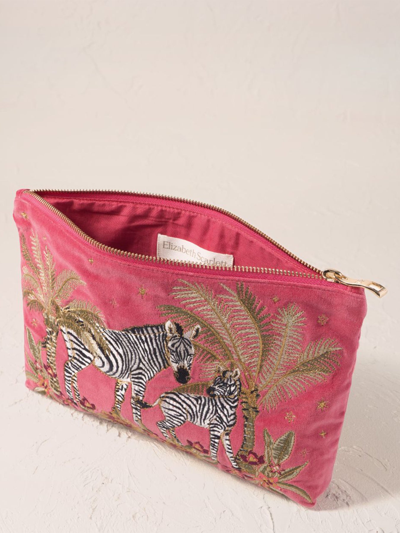 Botanical Zebra Everyday Pouch Pink
