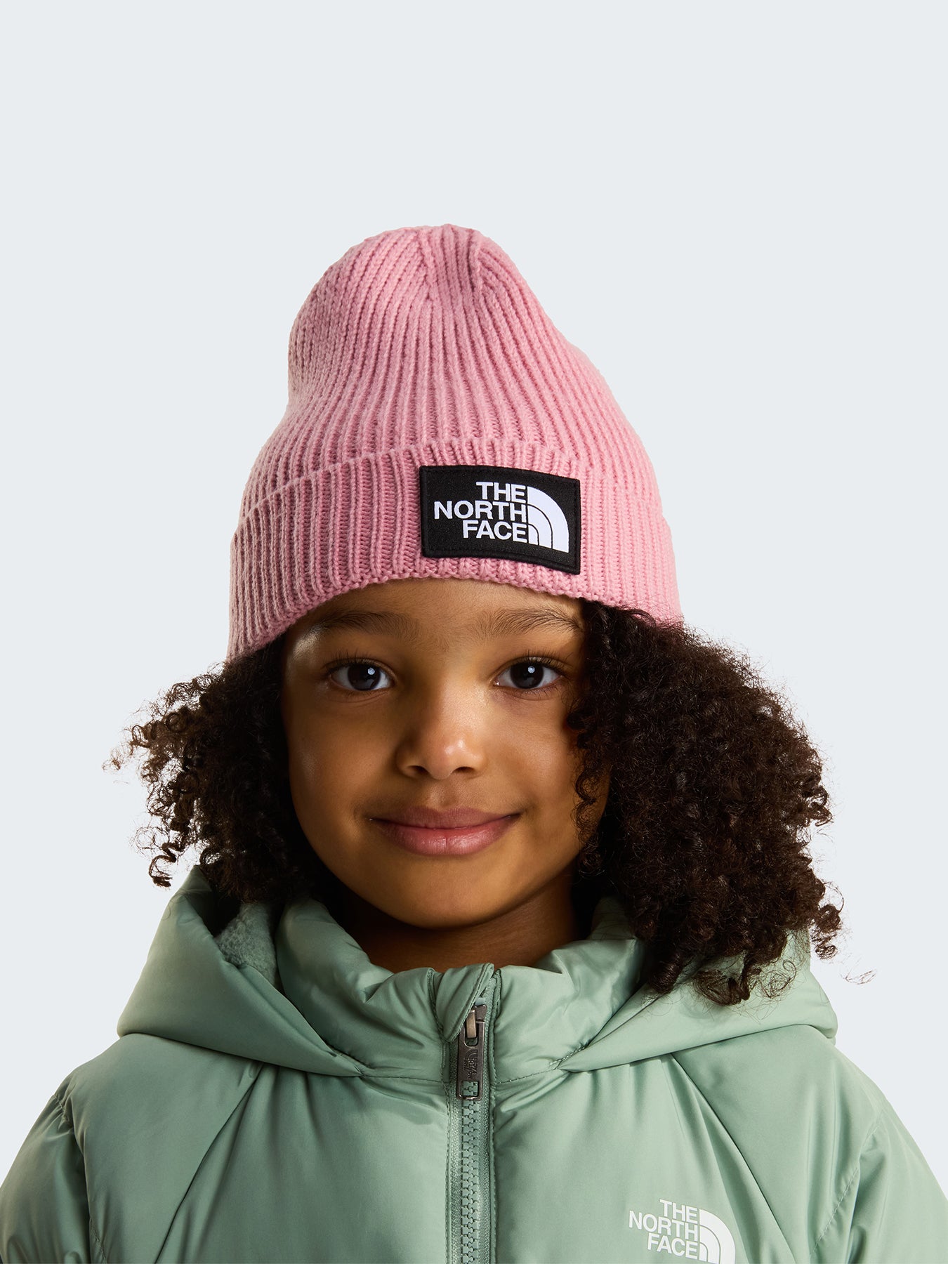 Kids' Logo Box Cuffed Beanie Pink