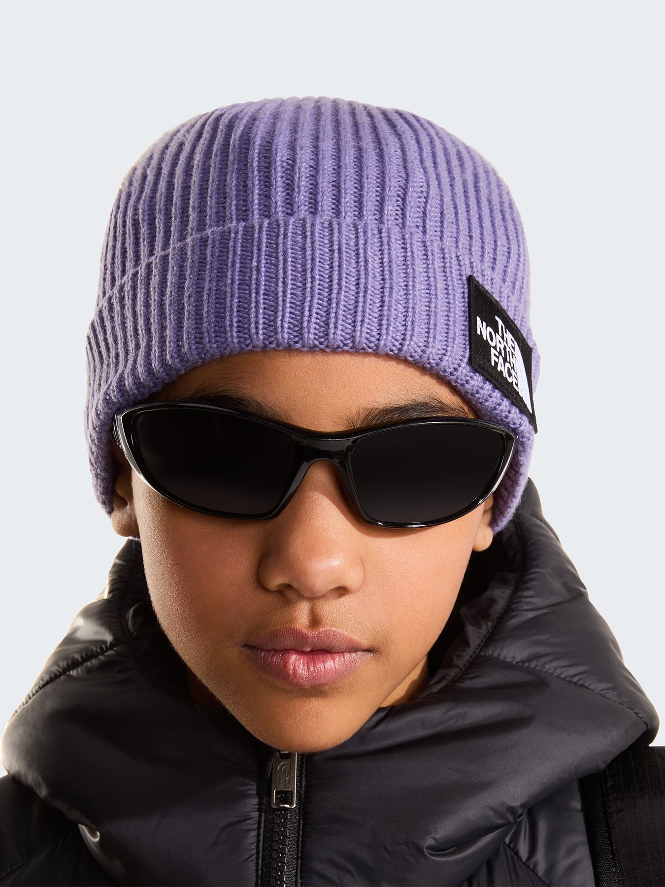 Kids' Logo Box Cuffed Beanie Purple