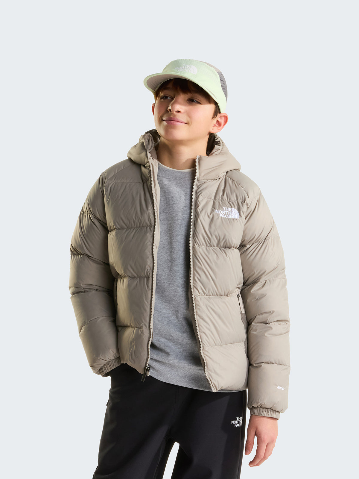 Boys' Hydrenalite Down Hooded Jacket - Stone Slab