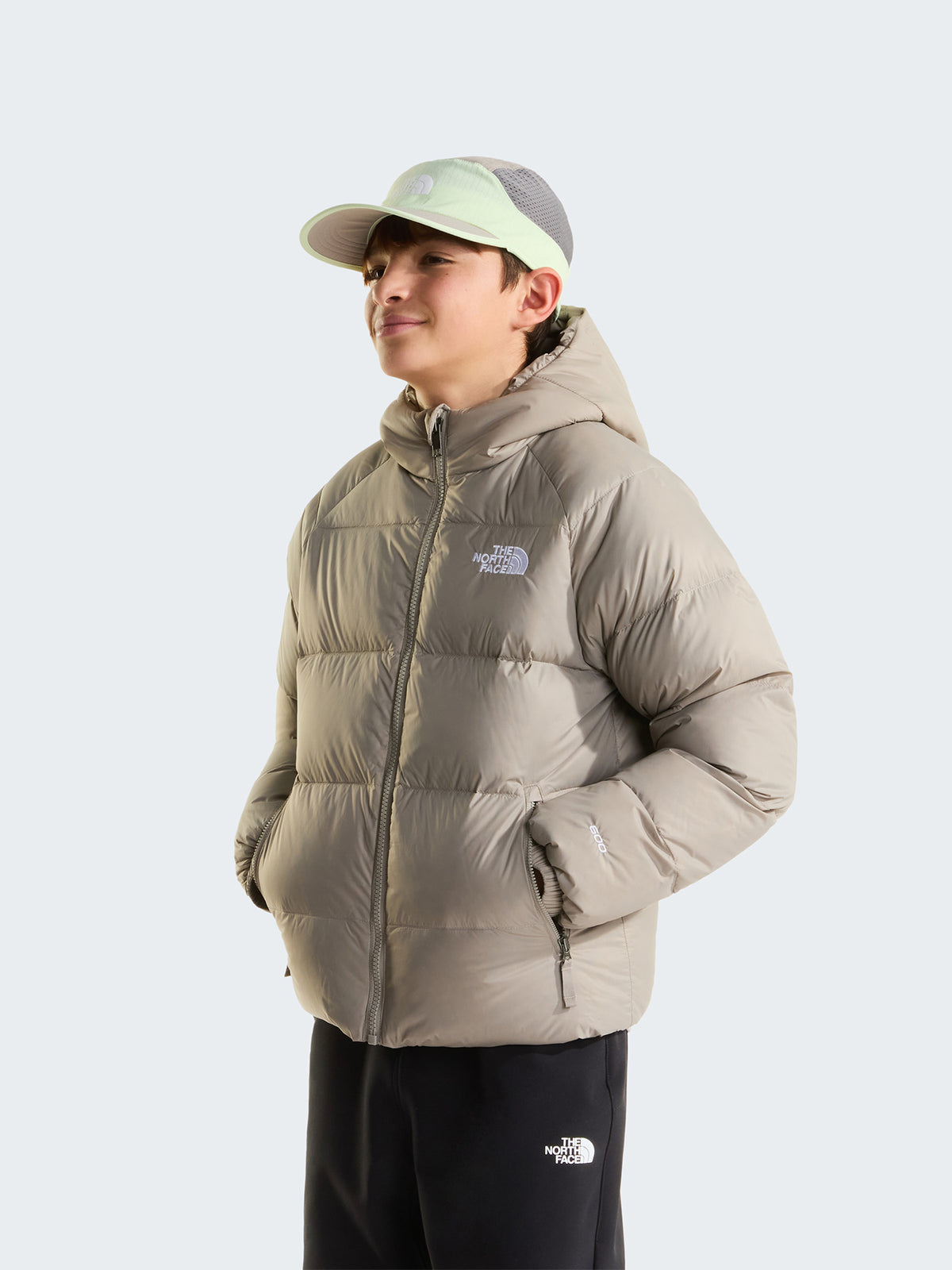 Boys' Hydrenalite Down Hooded Jacket - Stone Slab