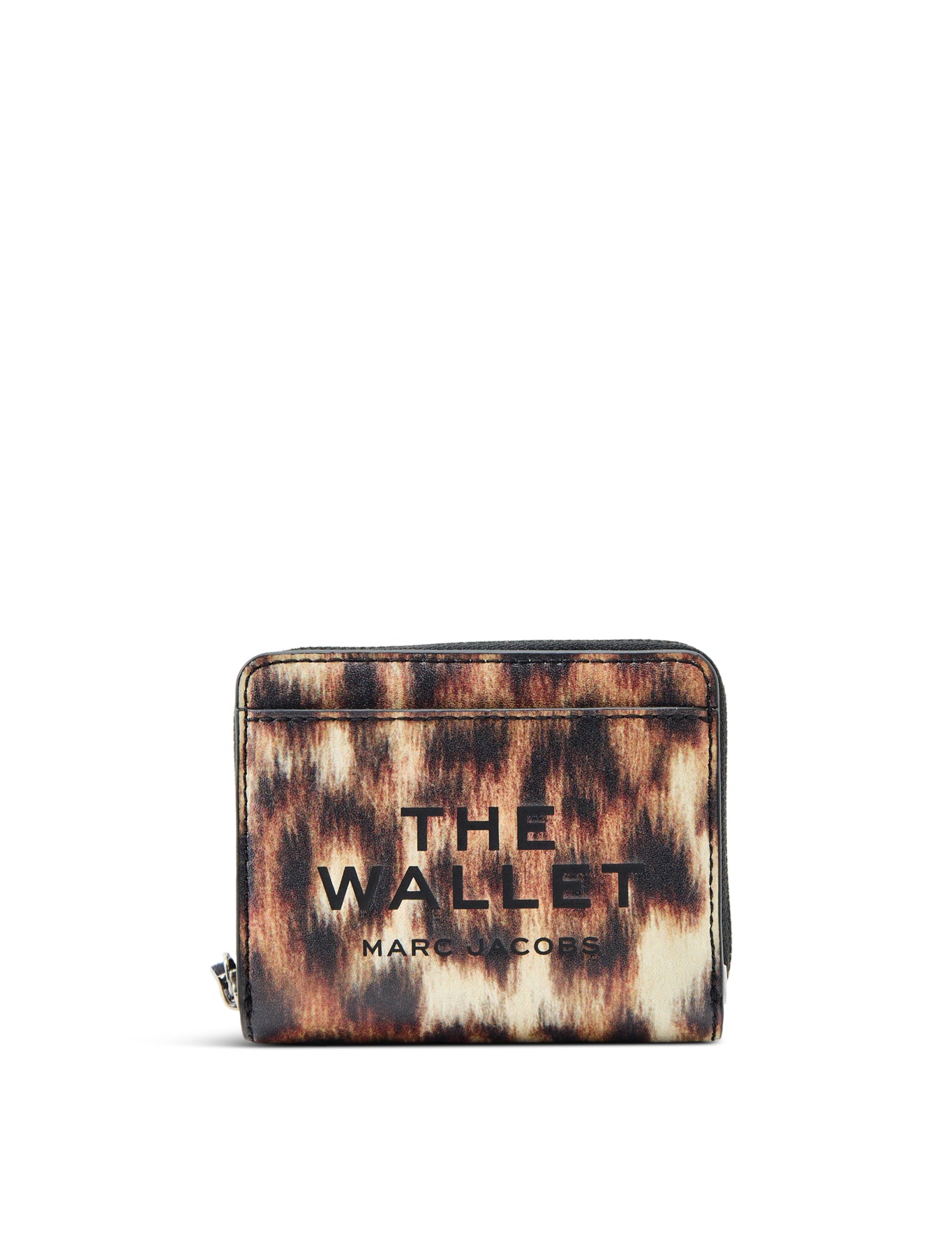 Leather Mini Compact Leopard Wallet