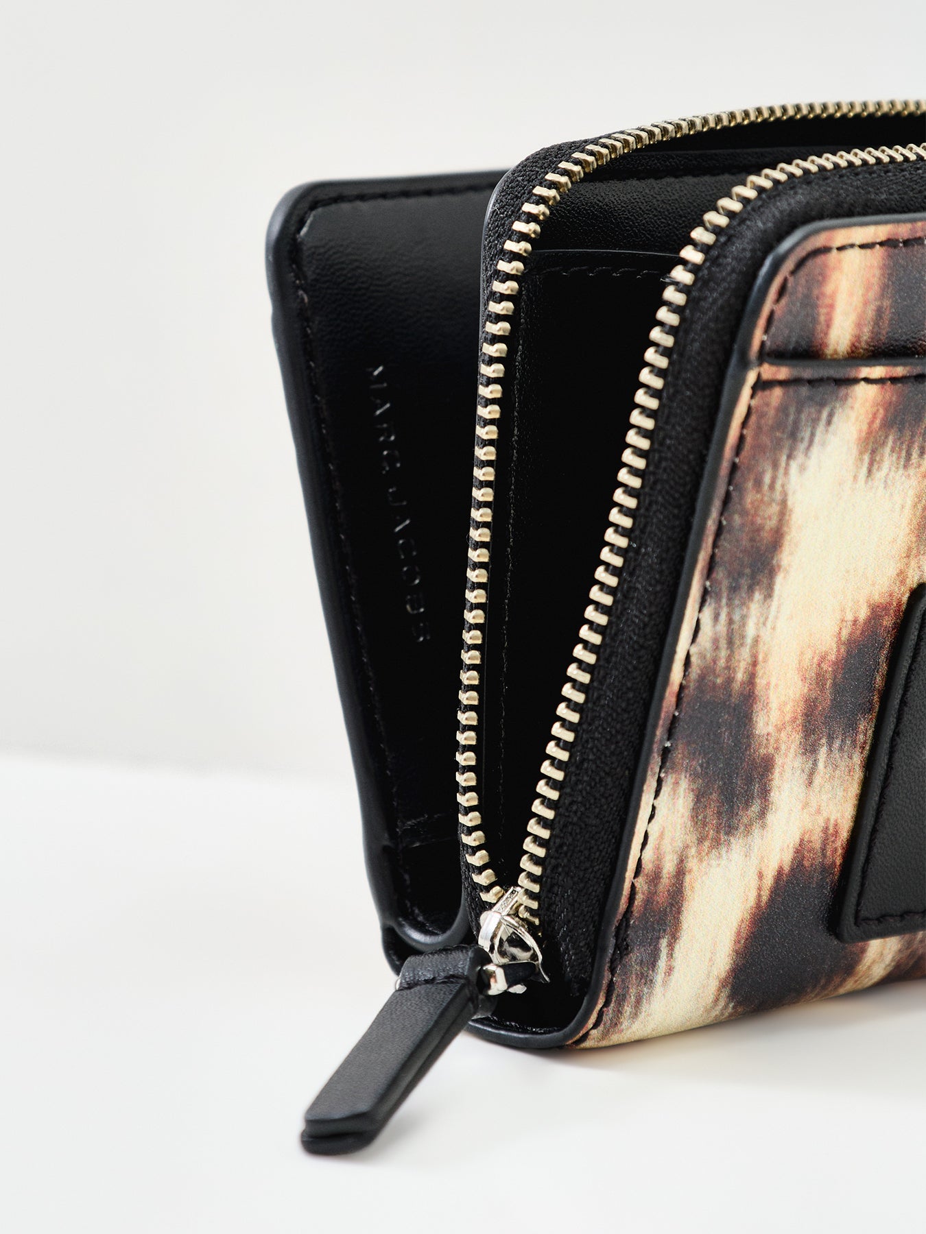 Leather Mini Compact Leopard Wallet