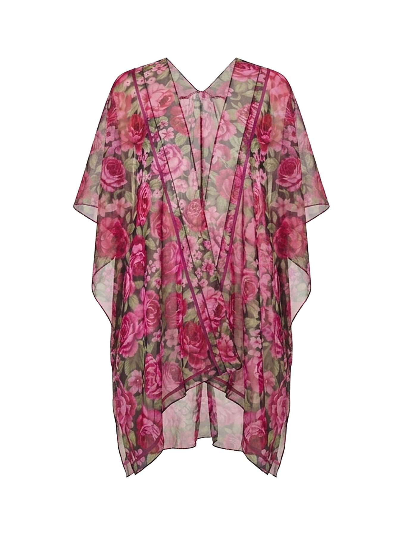 Two-Tone Rose Print Kaftan