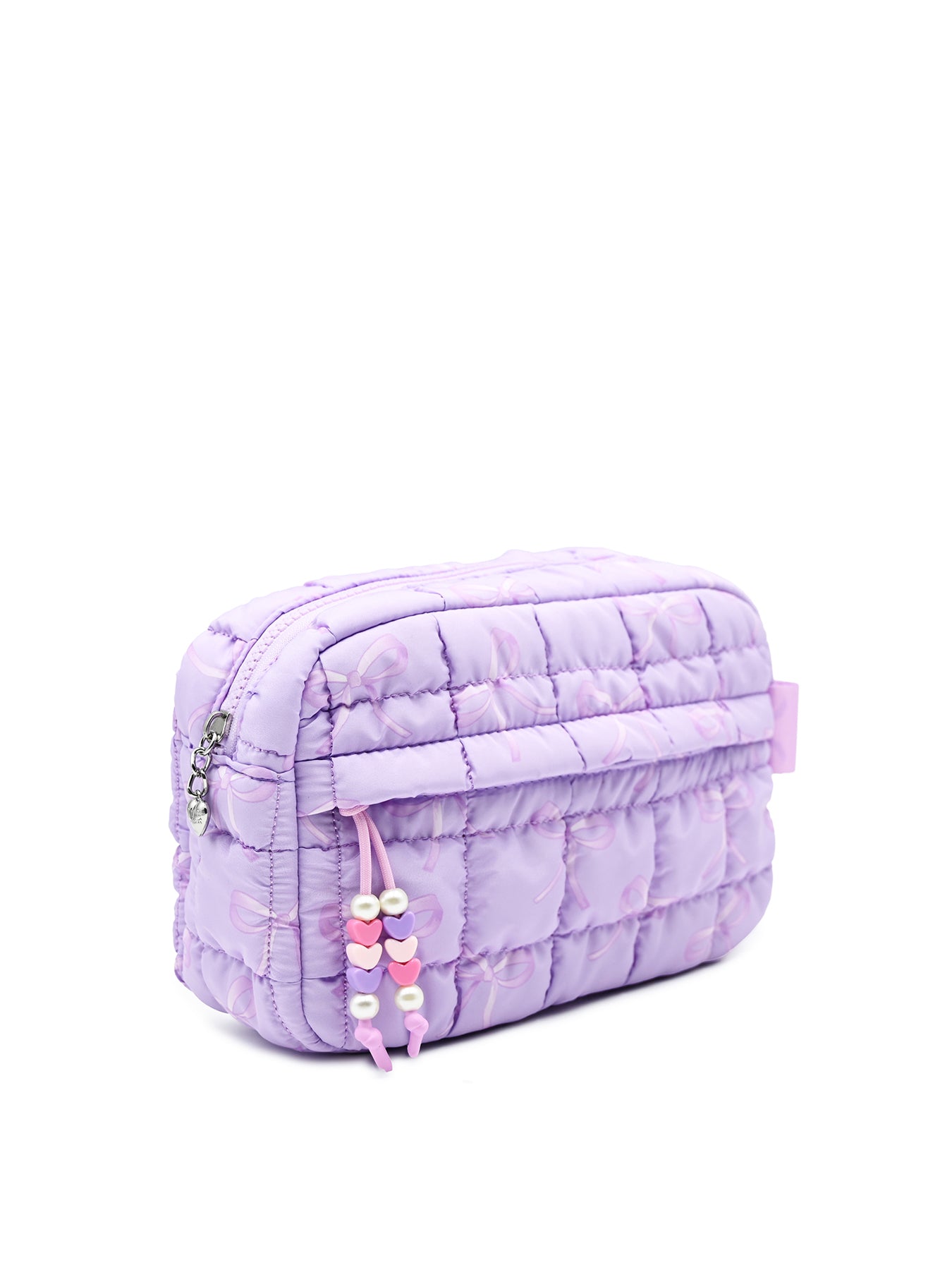 Kids' Bow Print Scrunch Pouch Purple